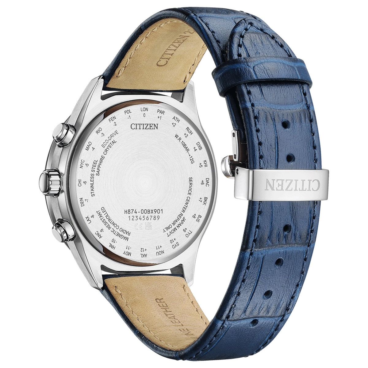 Montre Citizen BY1030-09A Eco-Drive 42mm Cuir Blanc Homme