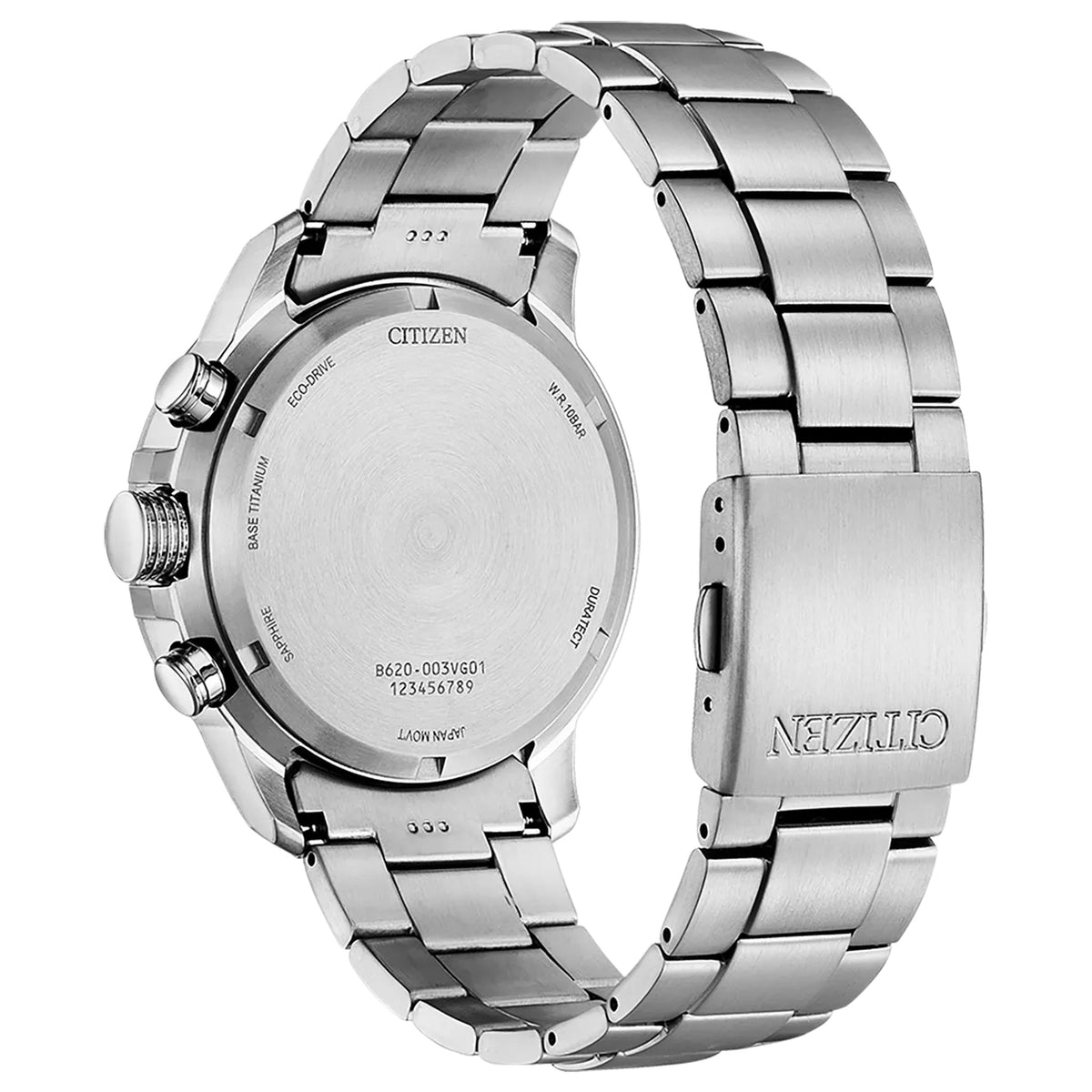 Citizen CA4570-88X Chronograaf Eco-Drive 43,5 mm Super Titanium Groen Herenhorloge