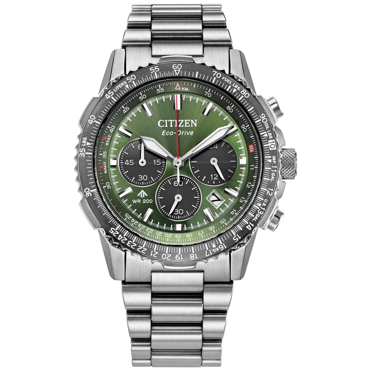 Montre Citizen CA4664-60W Chronographe Eco-Drive 39.98mm Vert Homme