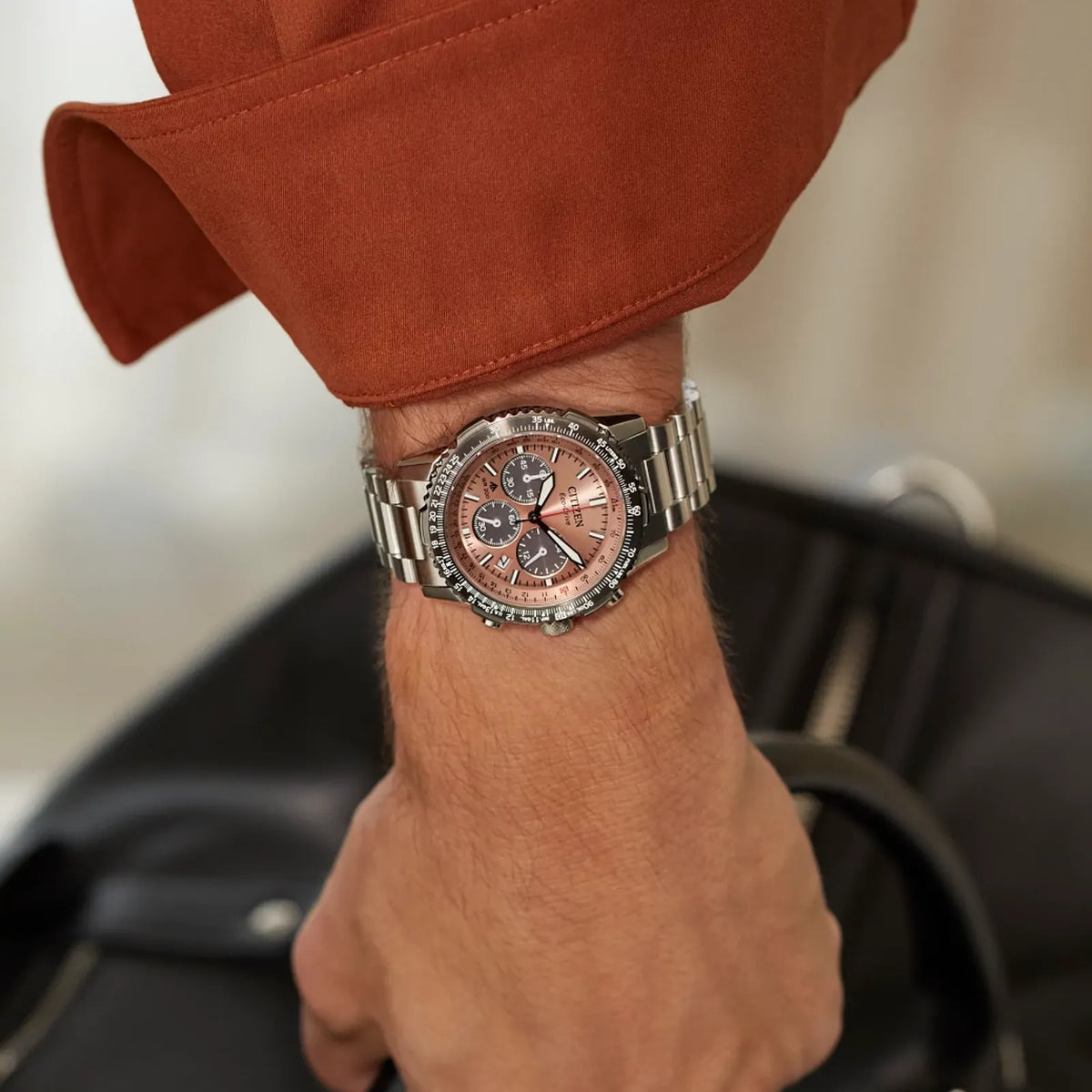 Montre Citizen CA4664-60X Chronographe Eco-Drive 39.98mm Bronze Homme