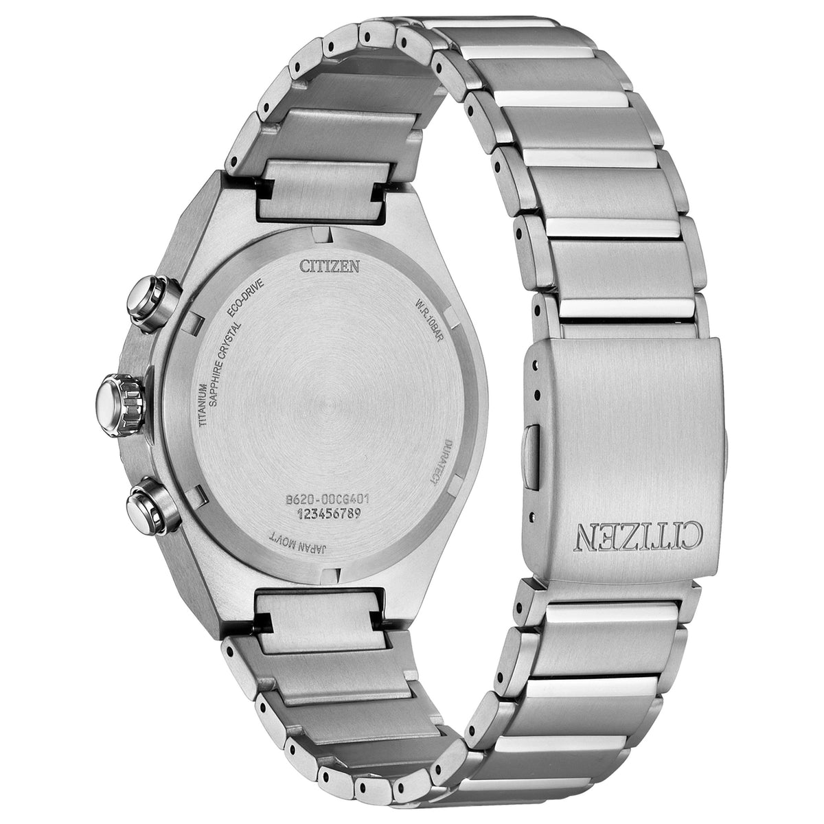 Relógio Citizen Zenshin CA4690-51E Cronógrafo Eco-Drive 41mm Super Titanium Preto Homem