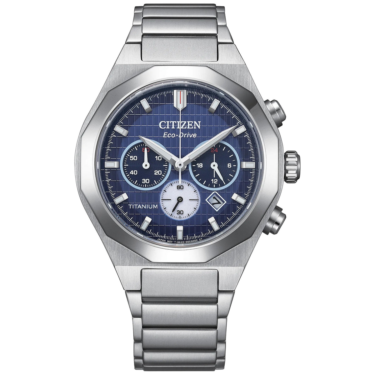 Montre Citizen CA4691-59L Chronographe Eco-Drive 41mm Super Titanium Bleu Homme
