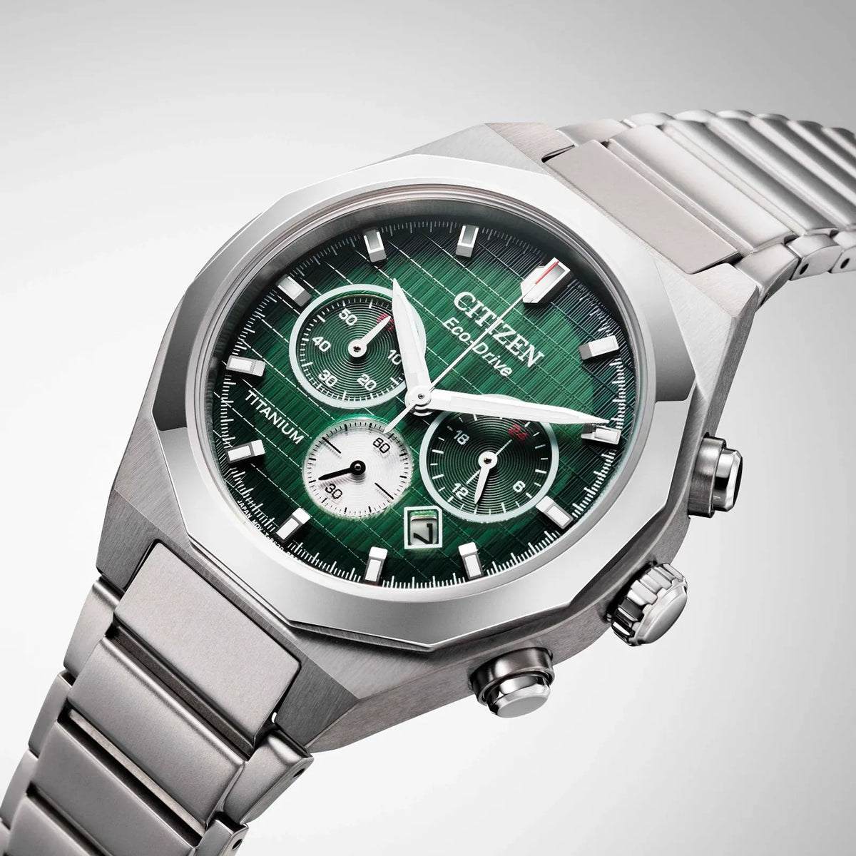 Montre Citizen CA4691-59X Chronographe Eco-Drive 41mm Super Titanium Vert Homme