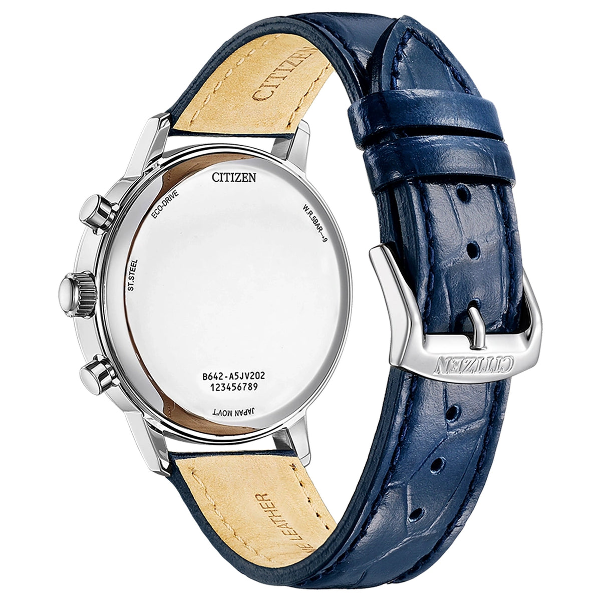 Citizen CA7069-16A Chronograaf Eco-Drive 42mm Wit Leer Heren