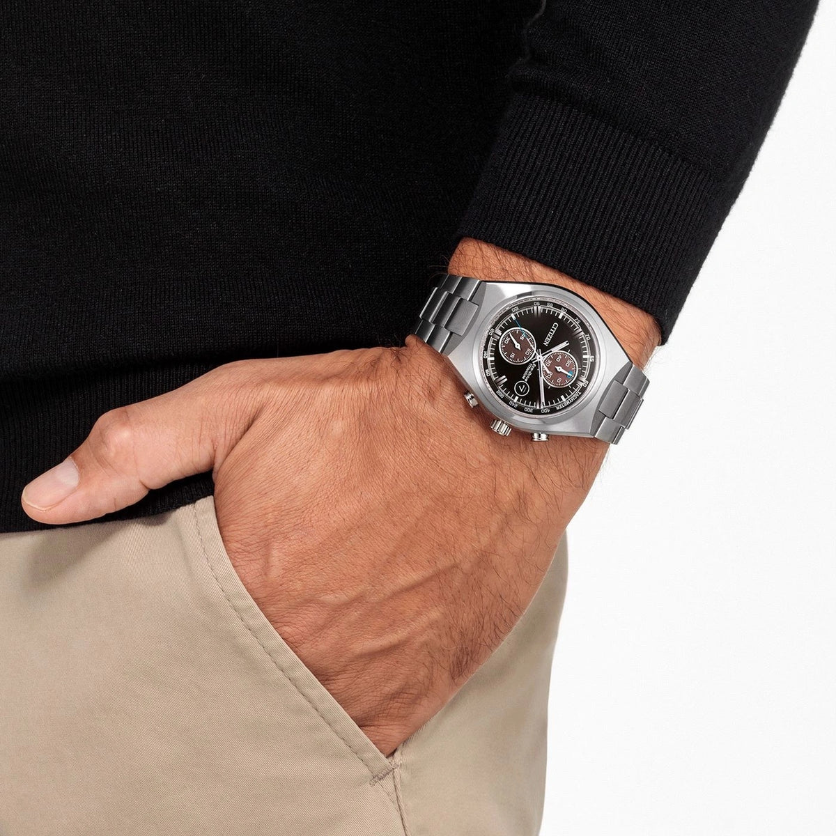 Montre Citizen CA7090-87E Chronographe 43mm Super Titanium Noir Homme