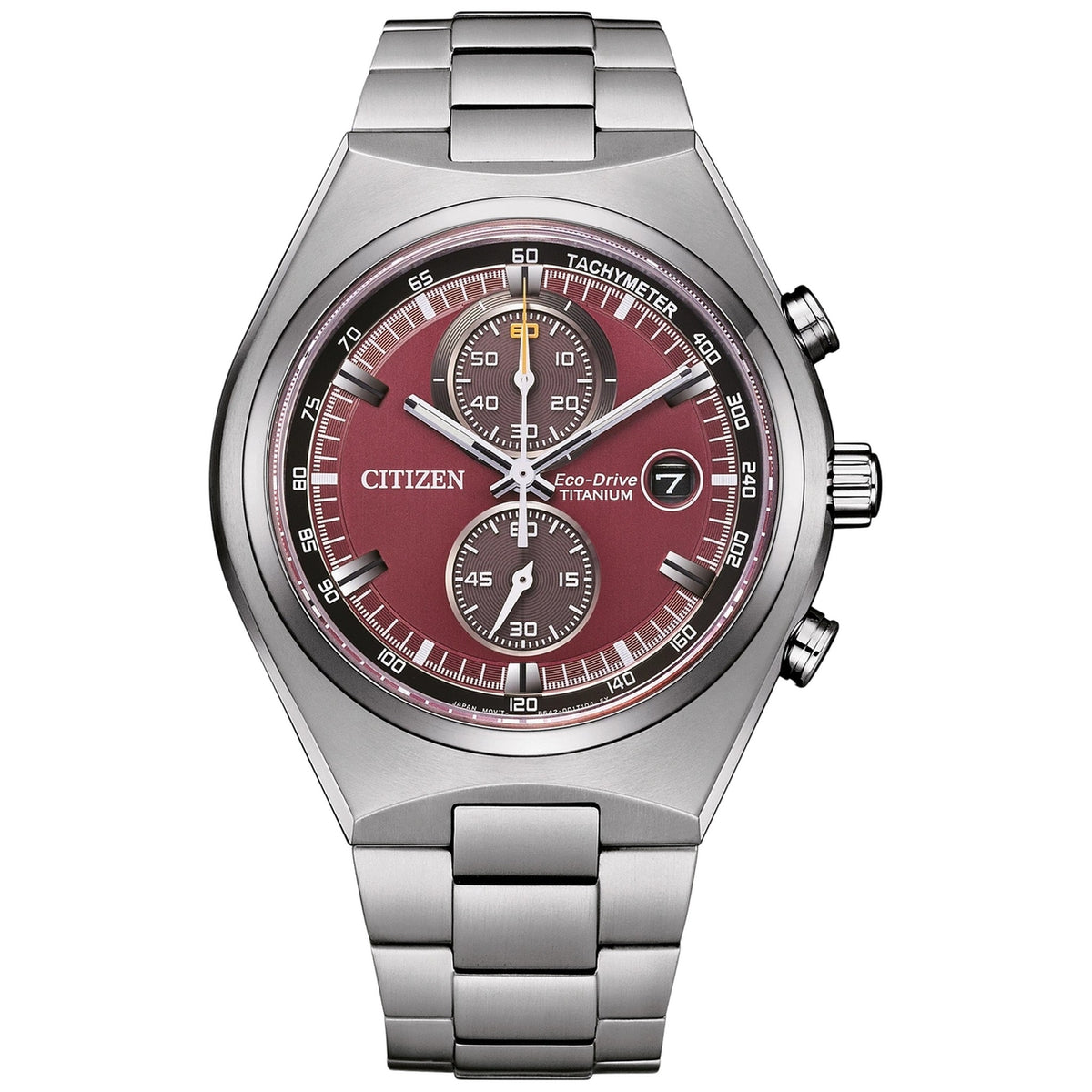 Montre Citizen CA7090-87X Chronographe Eco-Drive 43mm Super Titanium Rouge Homme
