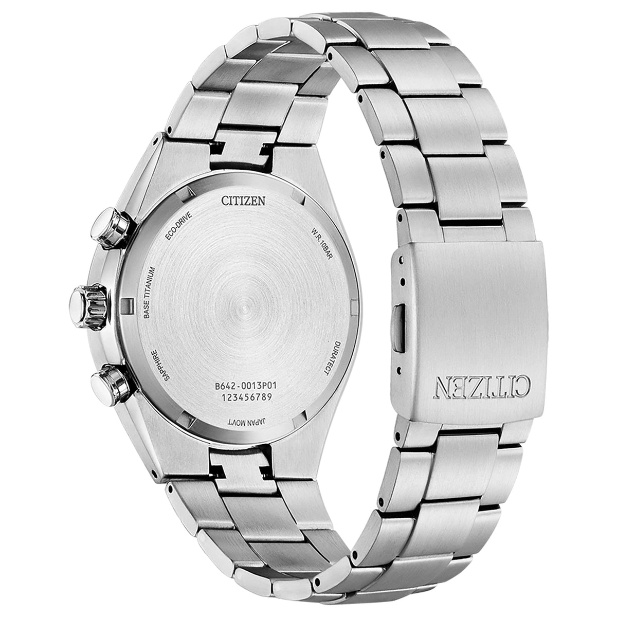 Relógio Citizen CA7090-87X Cronógrafo Eco-Drive 43mm Super Titanium Vermelho Homem