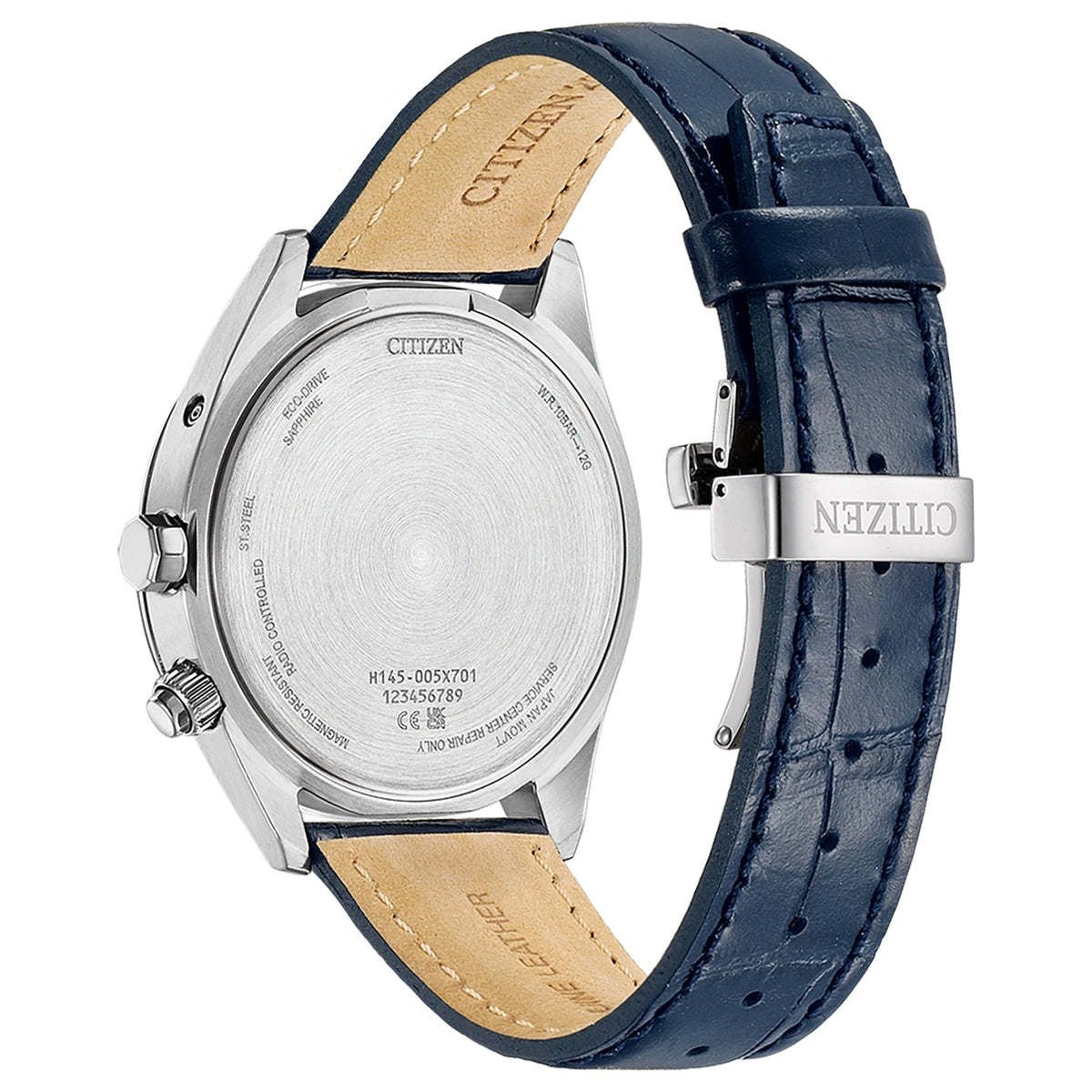 Citizen CB0270-10A Eco-Drive 43mm Wit Leer Herenhorloge