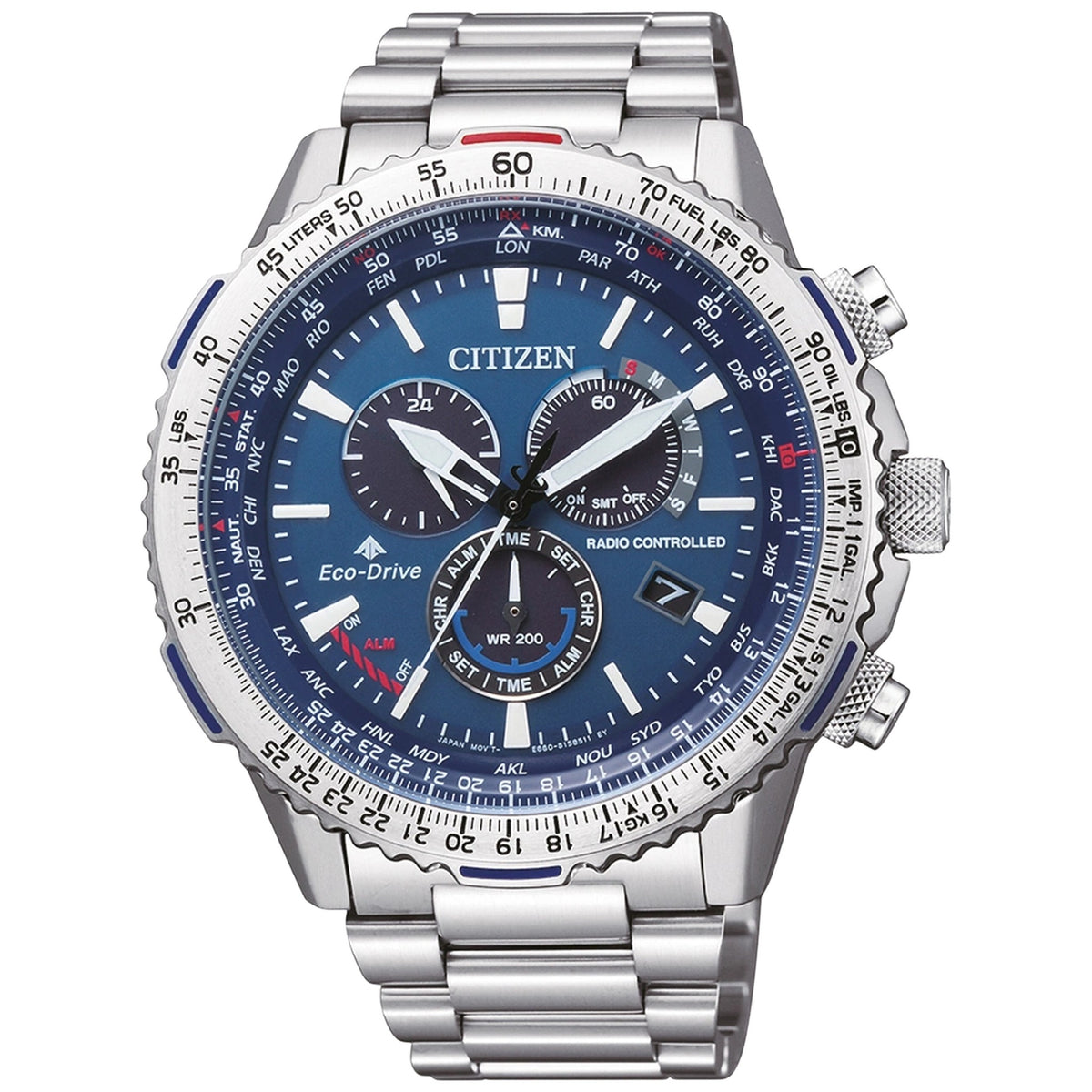 Montre Citizen CB5000-50L Eco-Drive 47mm Bleu Homme