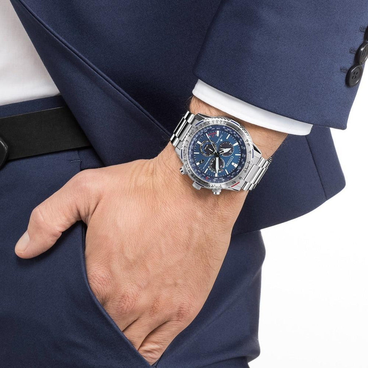Reloj Citizen CB5000-50L Eco-Drive 47mm Azul Hombre
