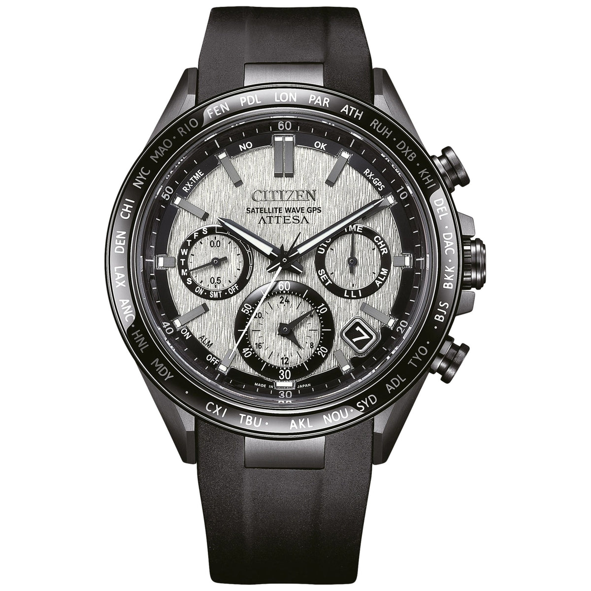 Montre Citizen CC4055-14H Attesa Satellite Wave Eco-Drive 44.55mm Super Titanium Argenté Homme