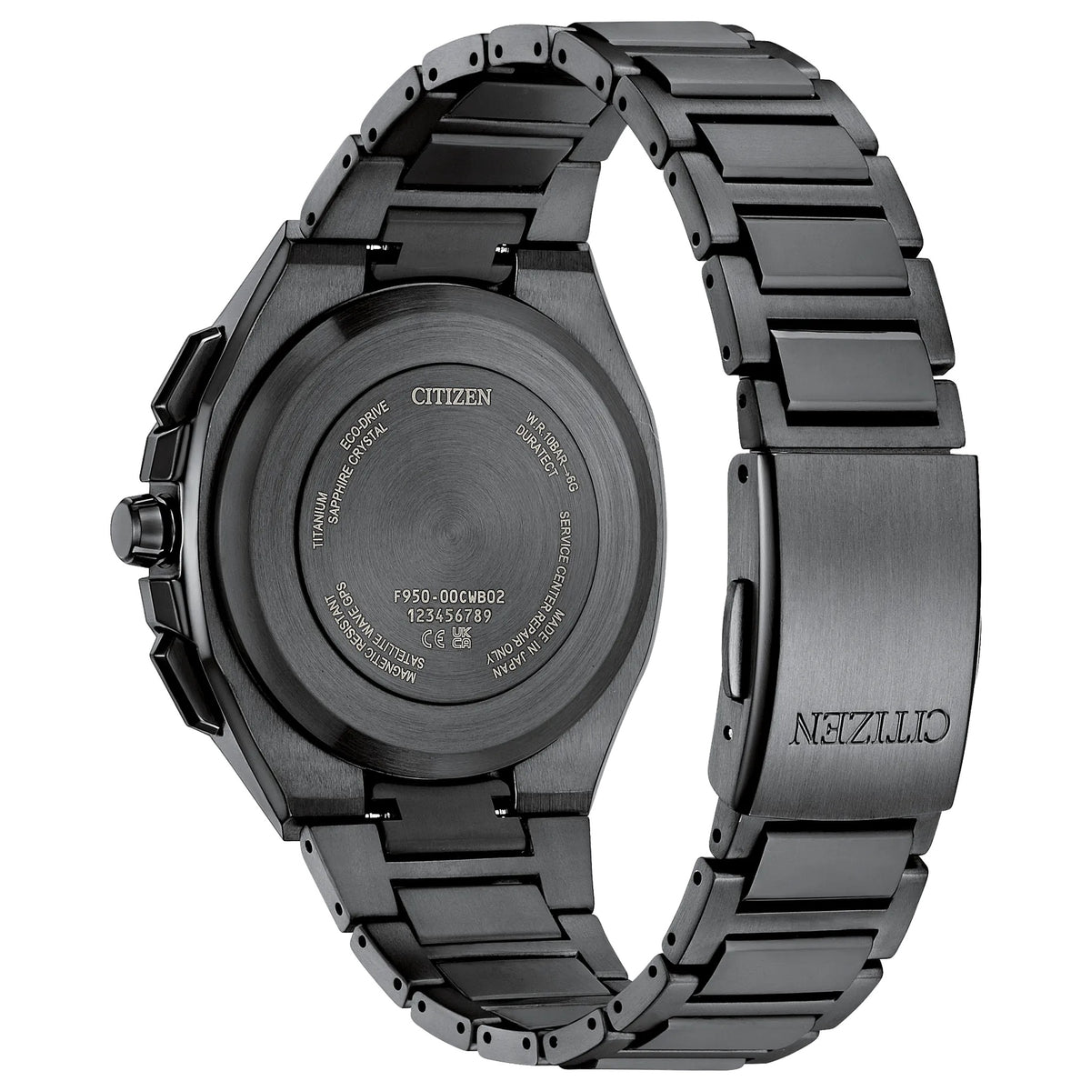 Relógio Citizen Attesa CC4105-69E Eco-Drive 44mm Super Titanium Preto Homem