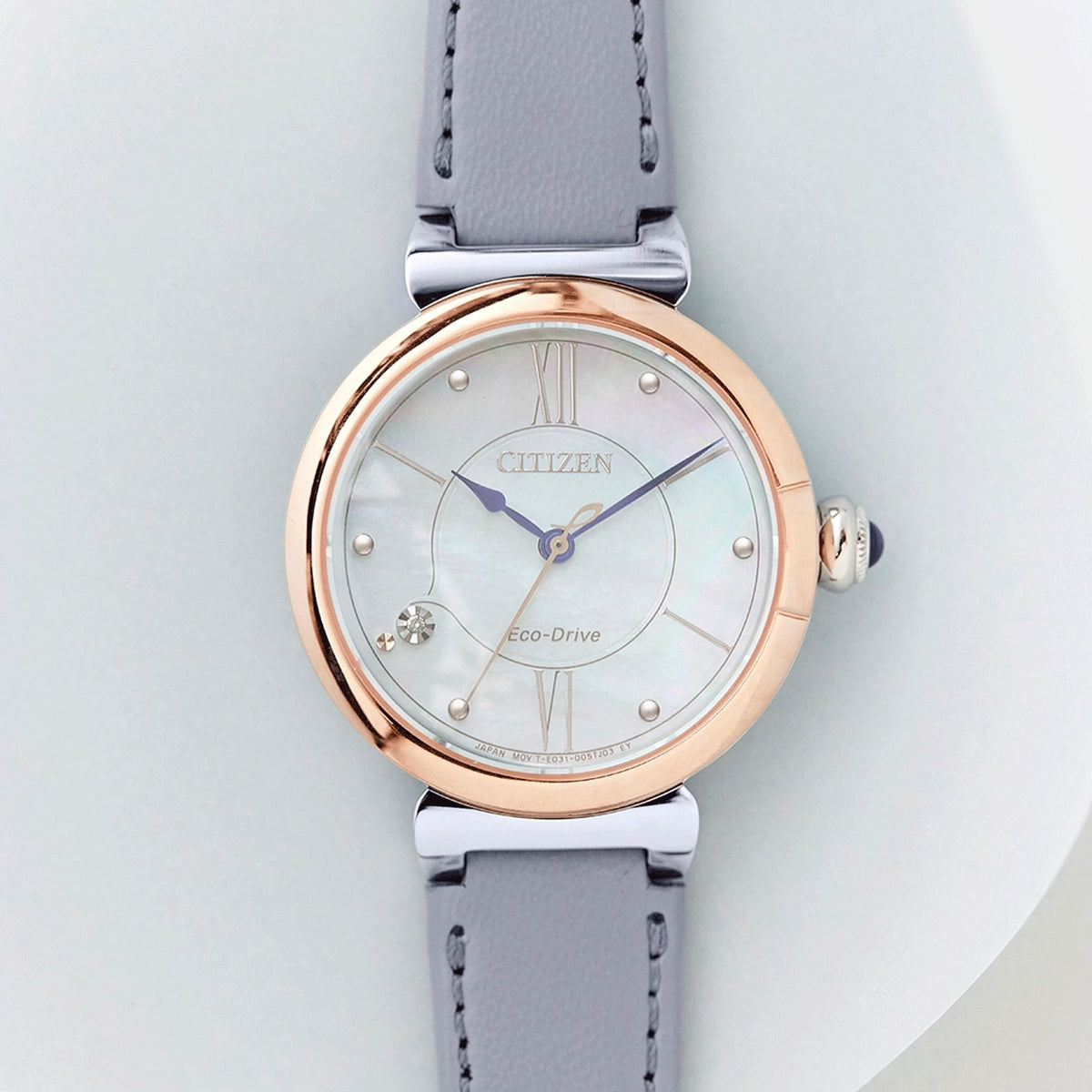 Relógio Citizen EM1074-15D Eco-Drive 29,5 mm em Pele Pérola para Mulher