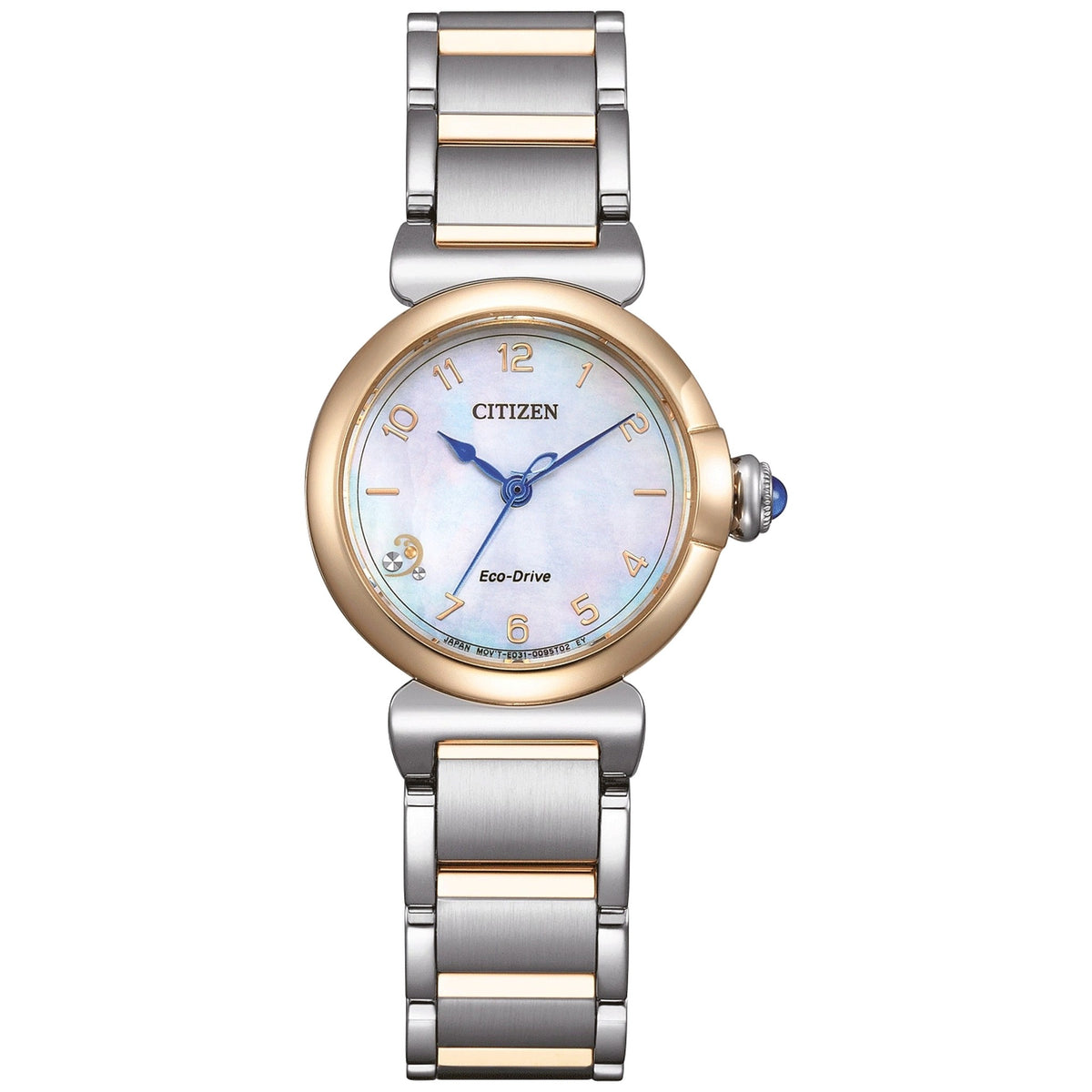 Citizen EM1136-87D Eco-Drive Diamant Damenuhr 26mm Perlmutt
