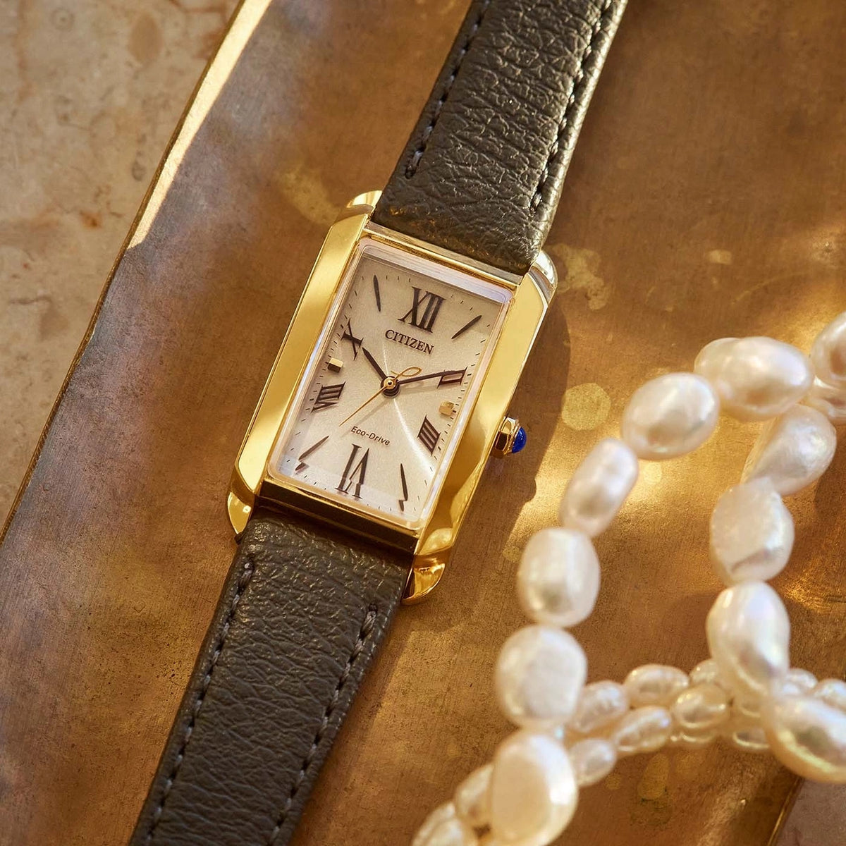 Montre Citizen EW5622-09P 19.5mm Cuir Doré Femme