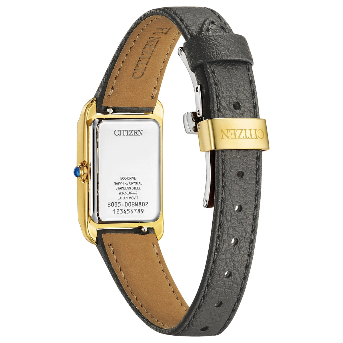 Citizen EW5622-09P dameshorloge 19,5 mm goudkleurig leer