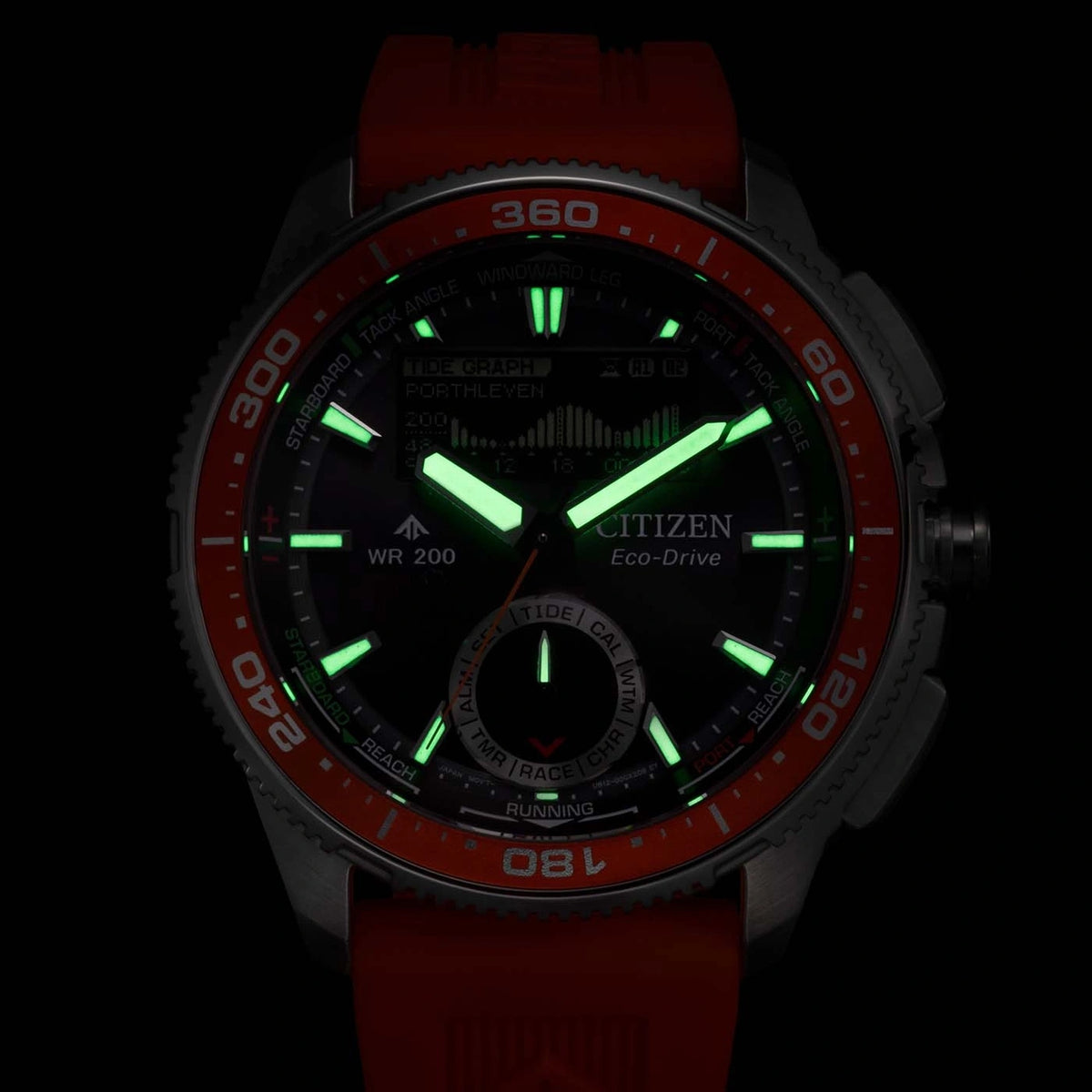 Reloj Citizen JV3000-13E Promaster Wave Tracker Eco-Drive 42.4mm Negro Hombre