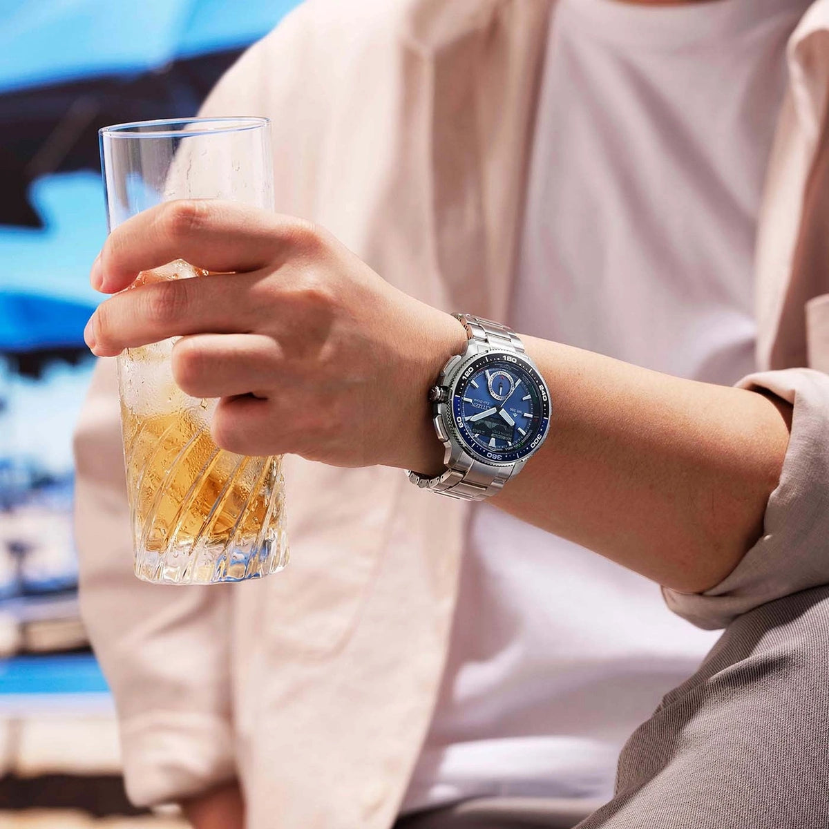 Montre Citizen JV3006-50L Wave Tracker Eco-Drive 42.4mm Bleu Homme