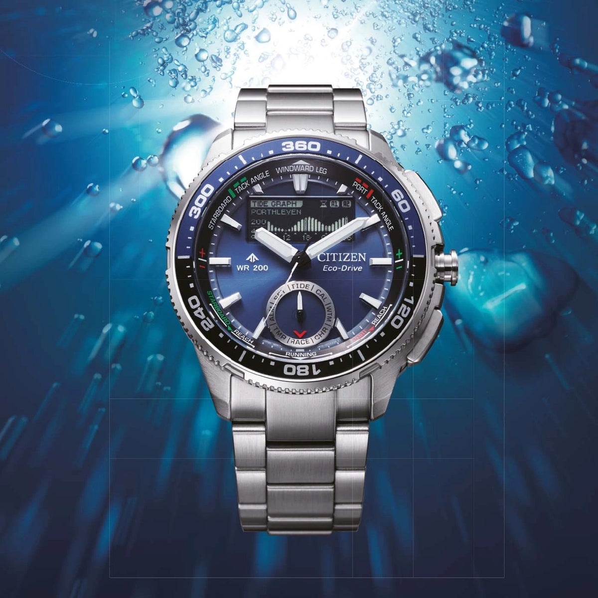 Orologio Citizen JV3006-50L Promaster Wave Tracker Eco-Drive 42.4mm Blu Uomo
