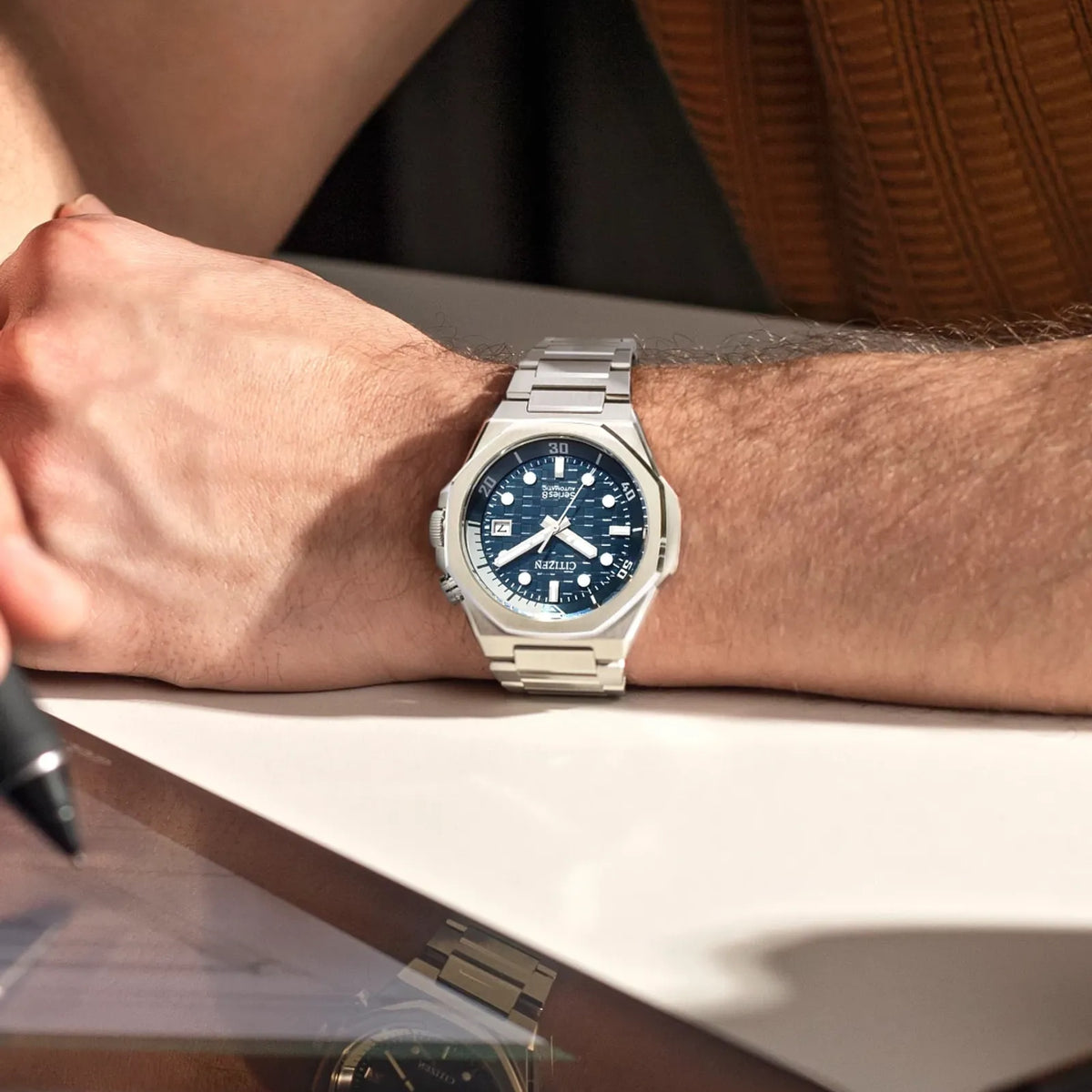 Reloj Citizen NB6060-58L Series 8 / 890 Automático 40.5mm Azul Hombre