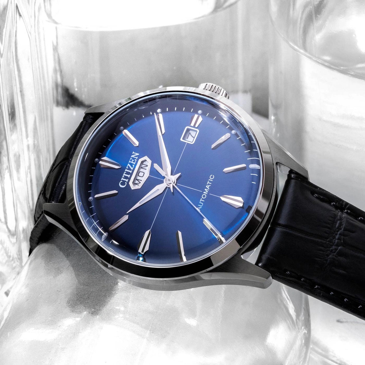 Montre Citizen NH8390-20LE Automatique 40.2mm Cuir Bleu Homme