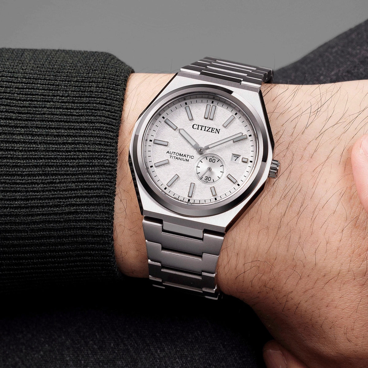 Montre Citizen NJ0180-80A Automatique 40.5mm Super Titanium Argenté Homme