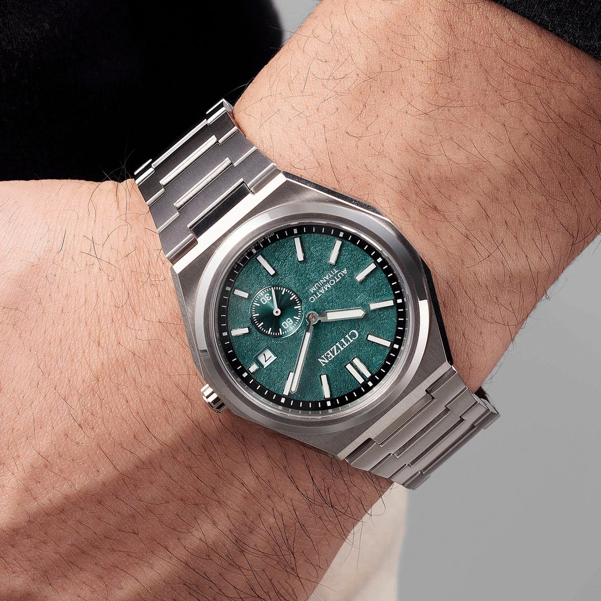 Montre Citizen NJ0180-80X Automatique 40.5mm Super Titanium Vert Homme