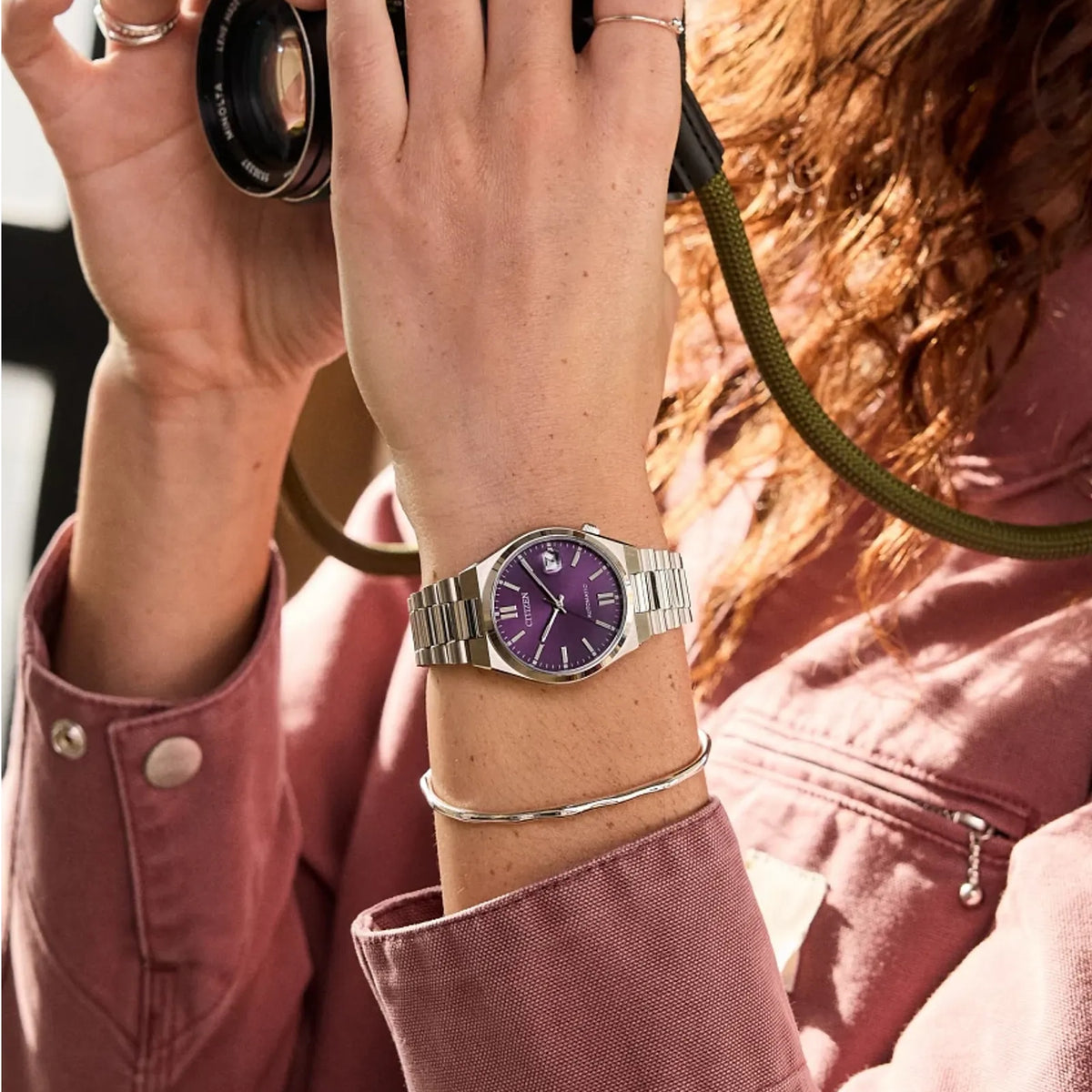 Montre Citizen NJ0200-50W Tsuyosa Automatique 37mm Violet Mixte