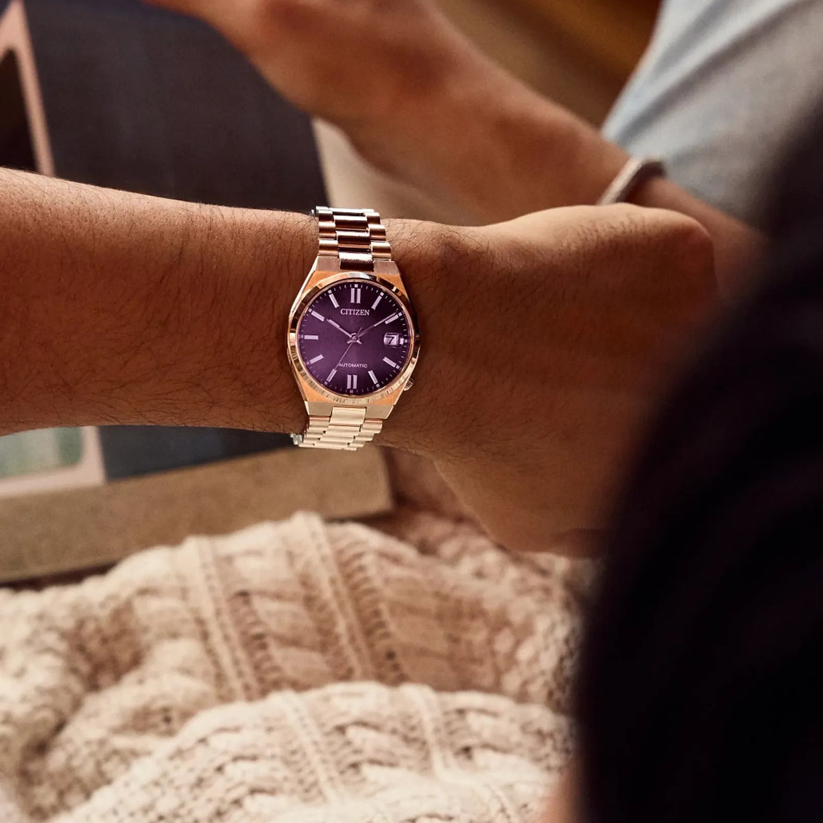 Citizen NJ0200-50W Tsuyosa Automatikuhr 37mm Violett Unisex