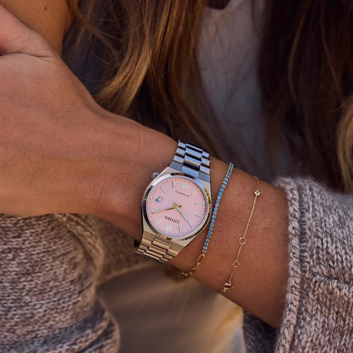 Montre Citizen NJ0200-50Z Tsuyosa Automatique 37mm Rose Mixte