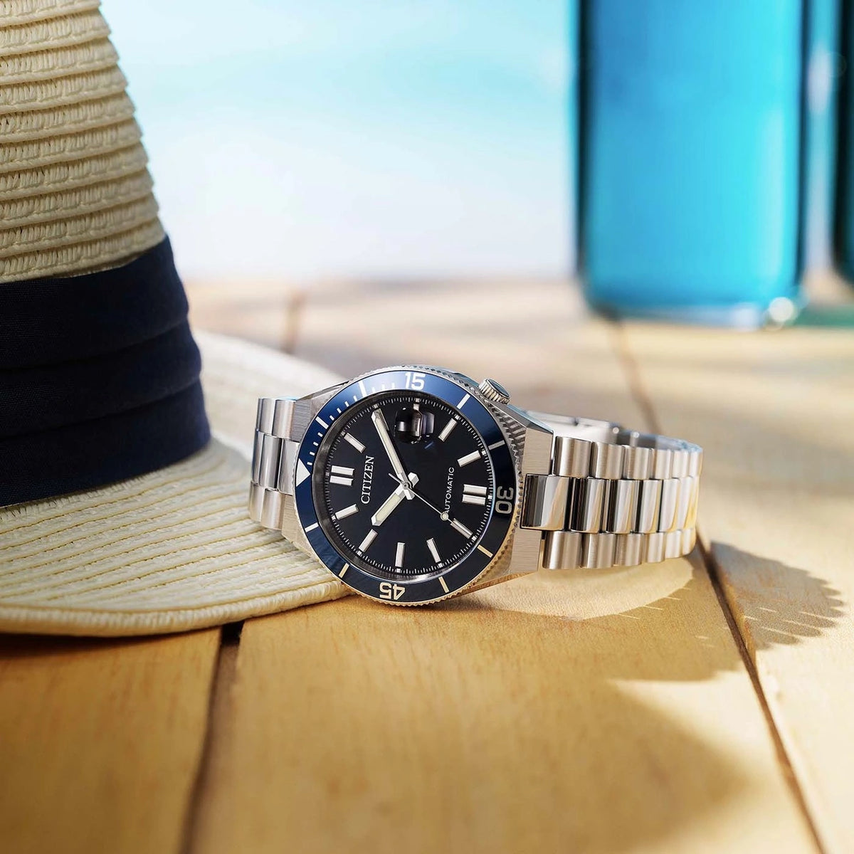 Orologio Citizen NJ0230-59L Tsuyosa Shore Automatico 40mm Blu Uomo
