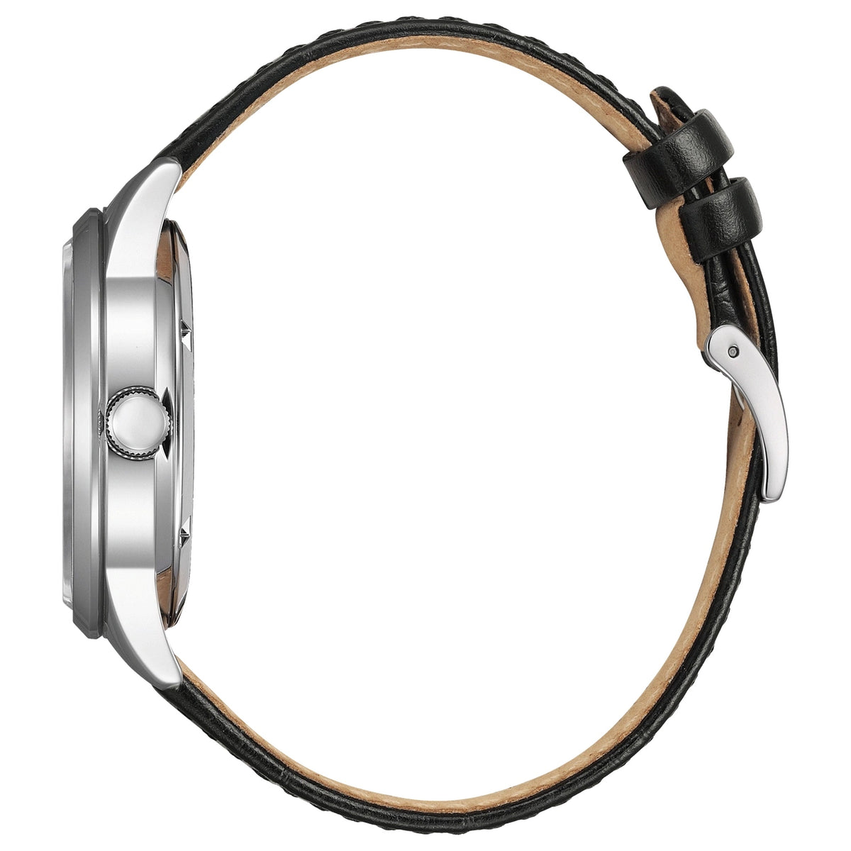 Citizen NY4058-01E Automatikuhr 40mm Herrenuhr Schwarzes Leder