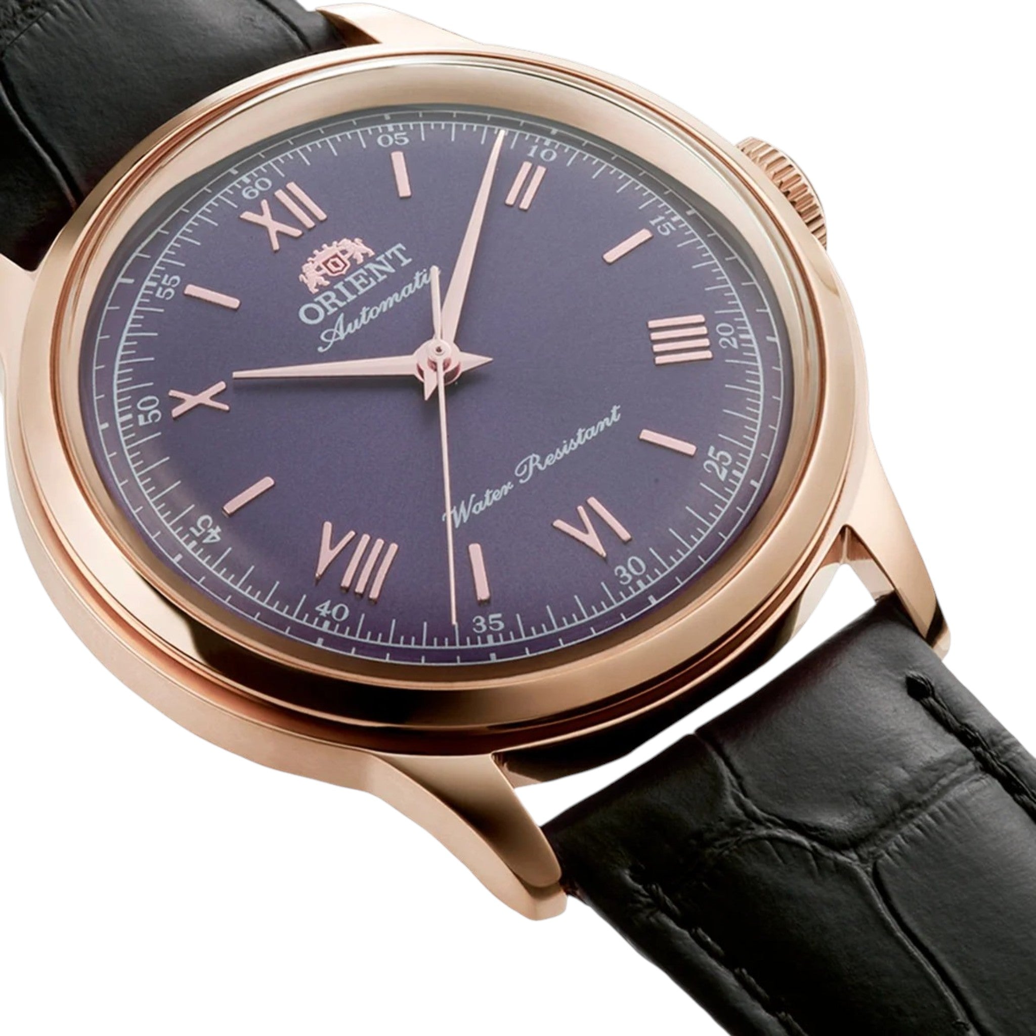 Montre Orient Bambino RA-BB0005V30B 38mm Chiffres Romains Édition Limitée Violet Automatique