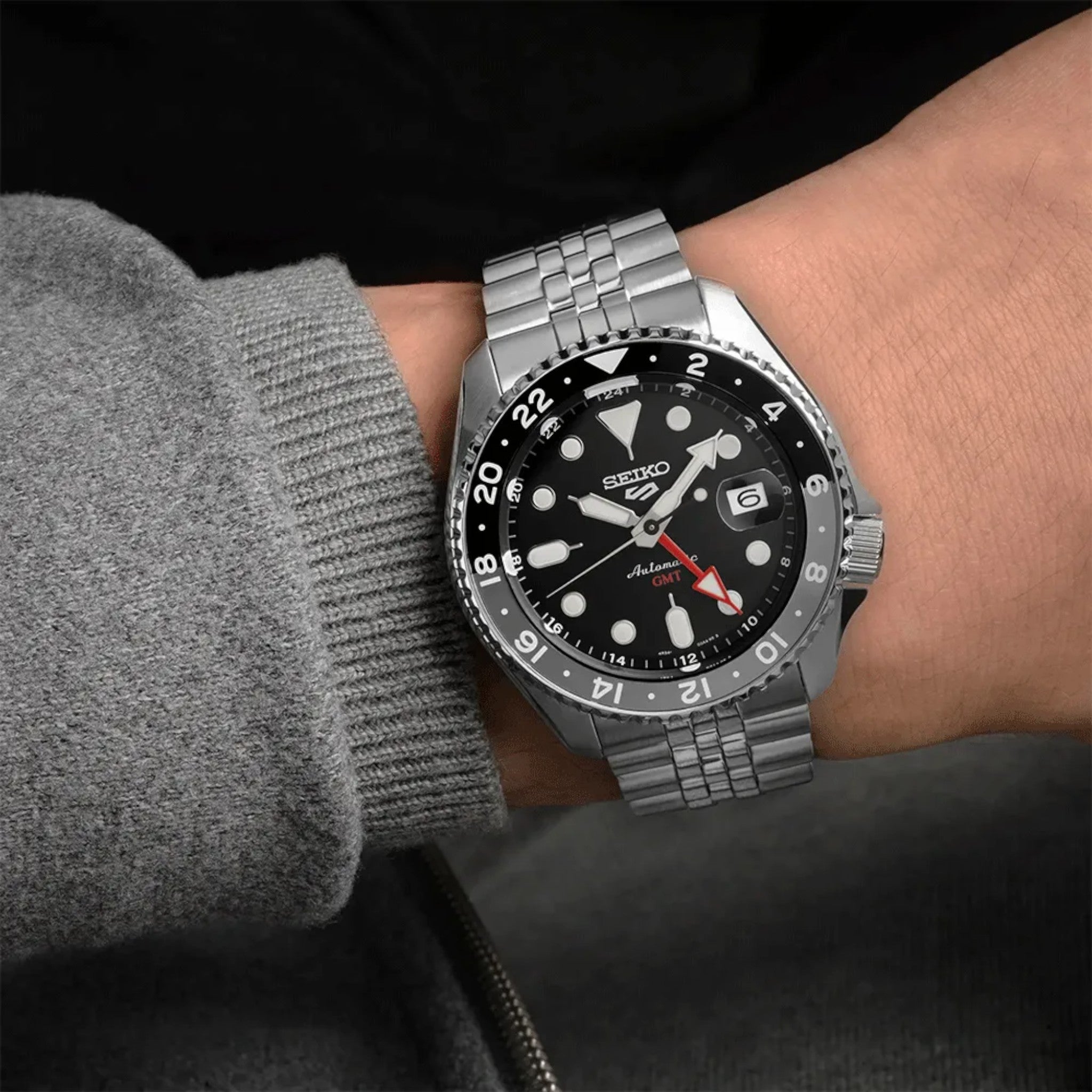 Montre Seiko 5 Sports GMT SSK001K1 Automatique Noir