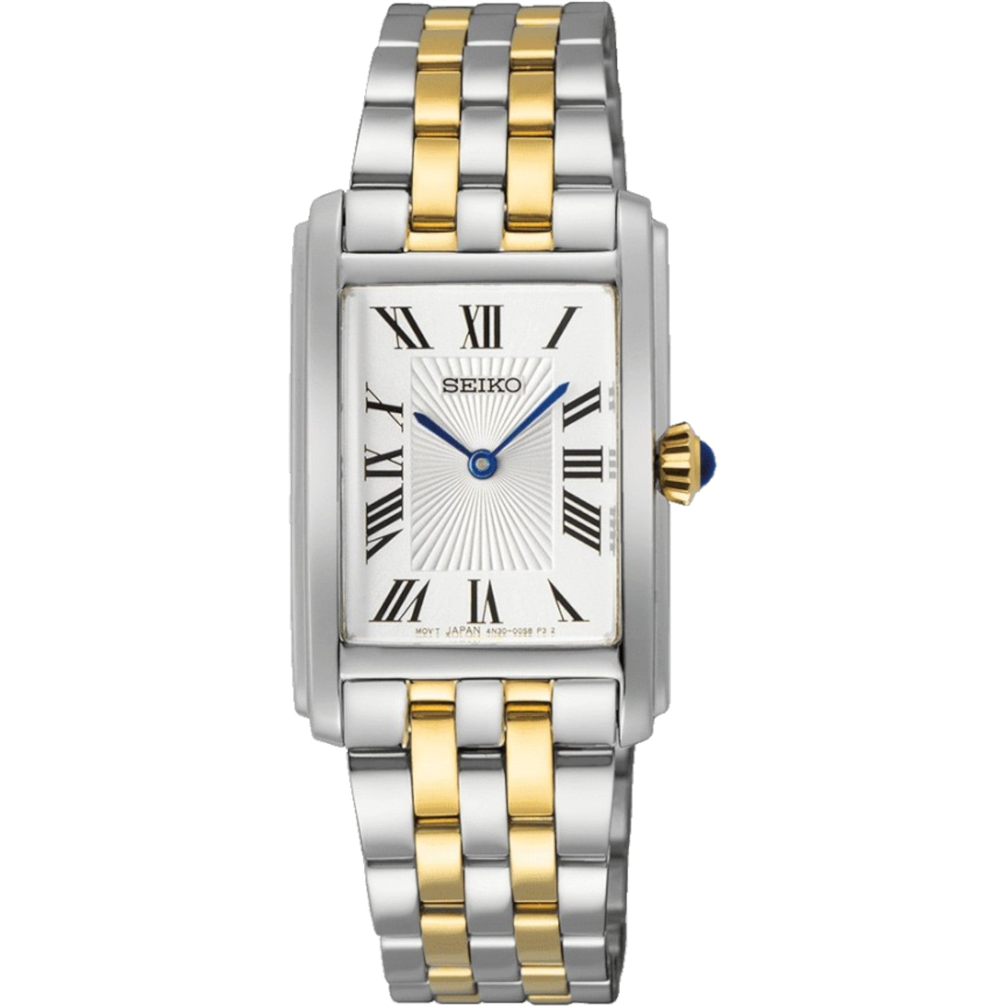 Seiko Essentials Women's Roman Dial SWR087 Silver and Gold Watch