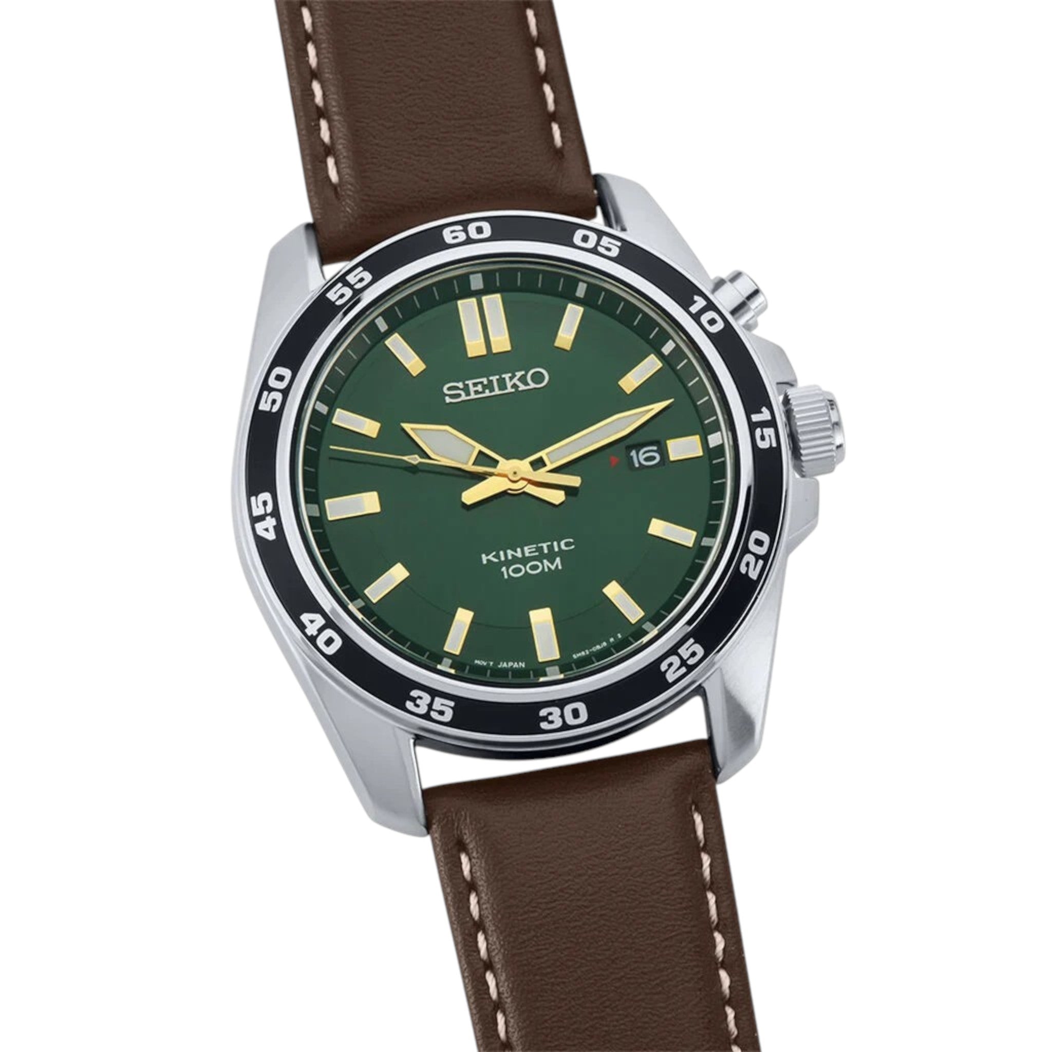 Montre Seiko Sports Kinetic Homme SKA791P1 Vert
