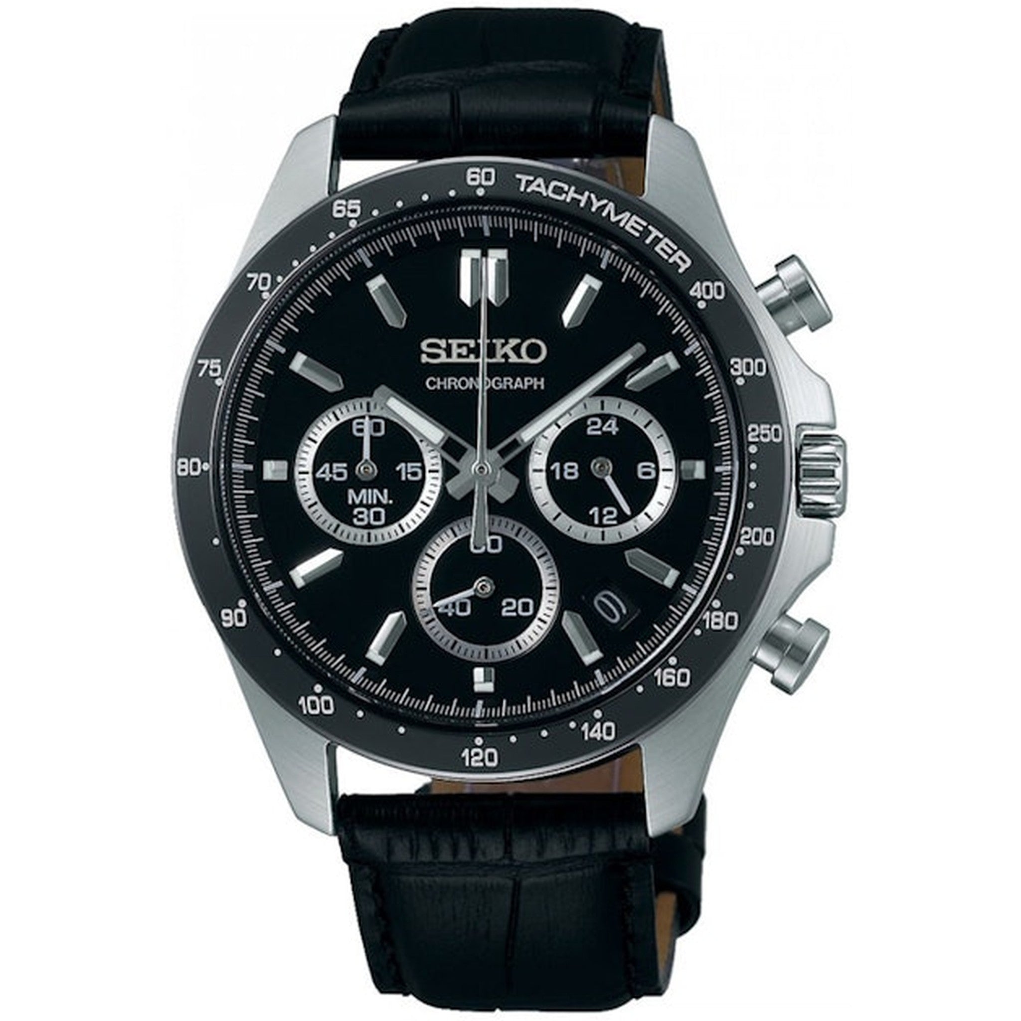 Seiko JDM Men's Quartz Watch SBTR021 Spirit Chronograph Black