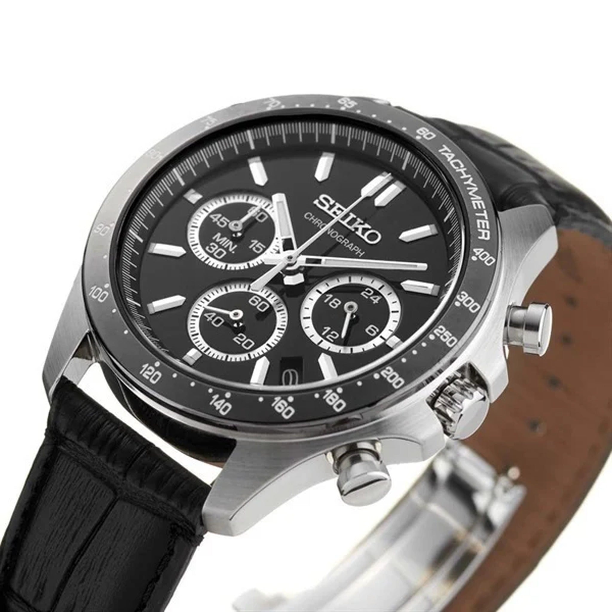 Seiko JDM Men's Quartz Watch SBTR021 Spirit Chronograph Black