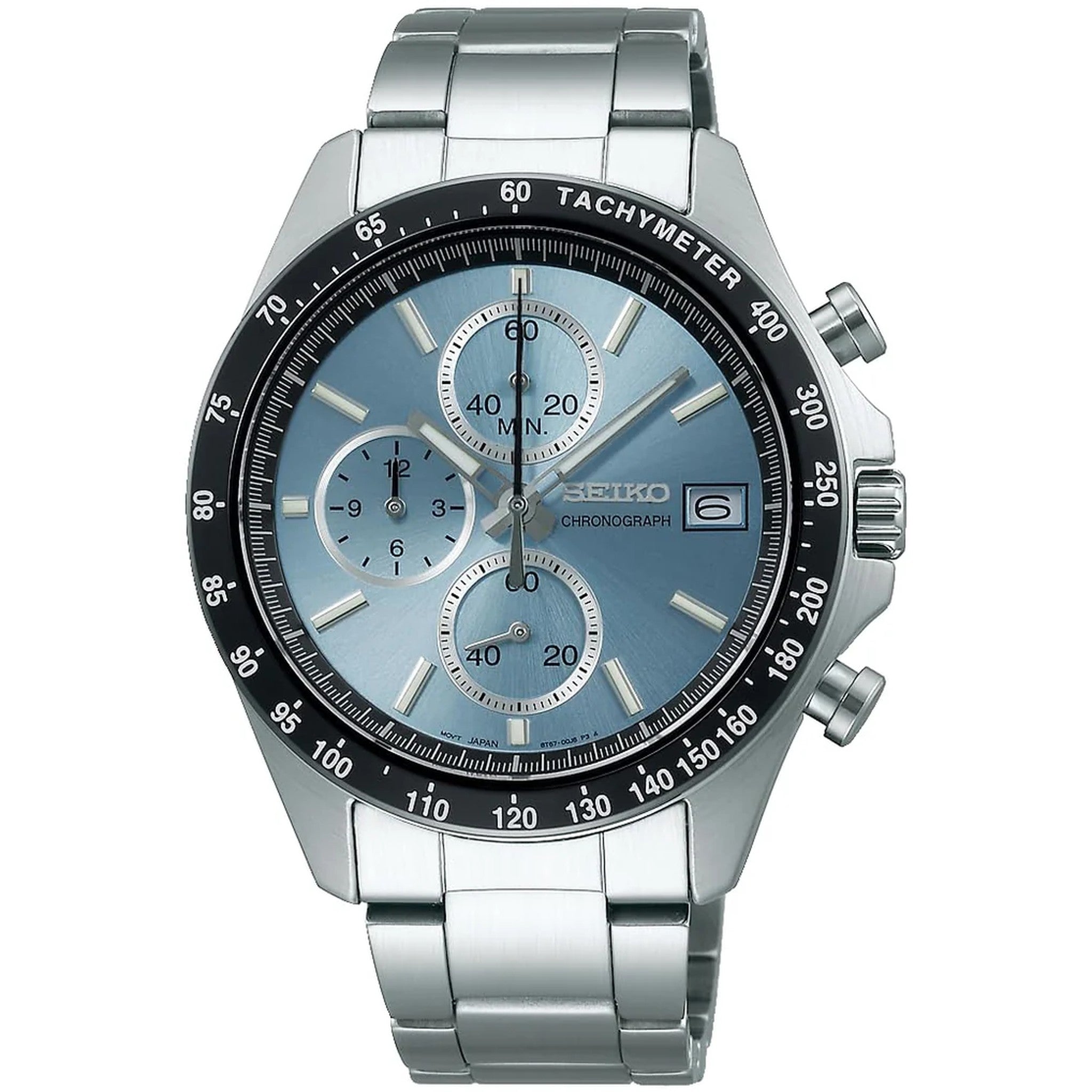 Seiko JDM Men's Quartz Watch SBTR029 Spirit Chronograph Ice Blue