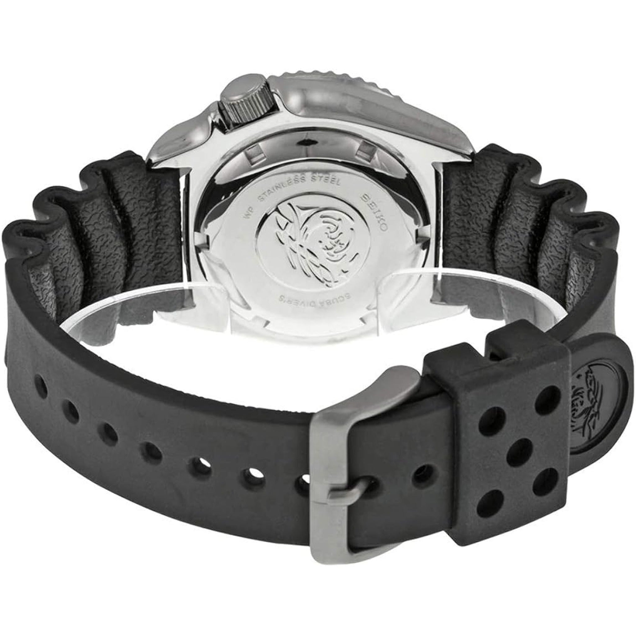 Seiko Automatic Men's Watch SKX009K1 Blue Red Rubber Strap