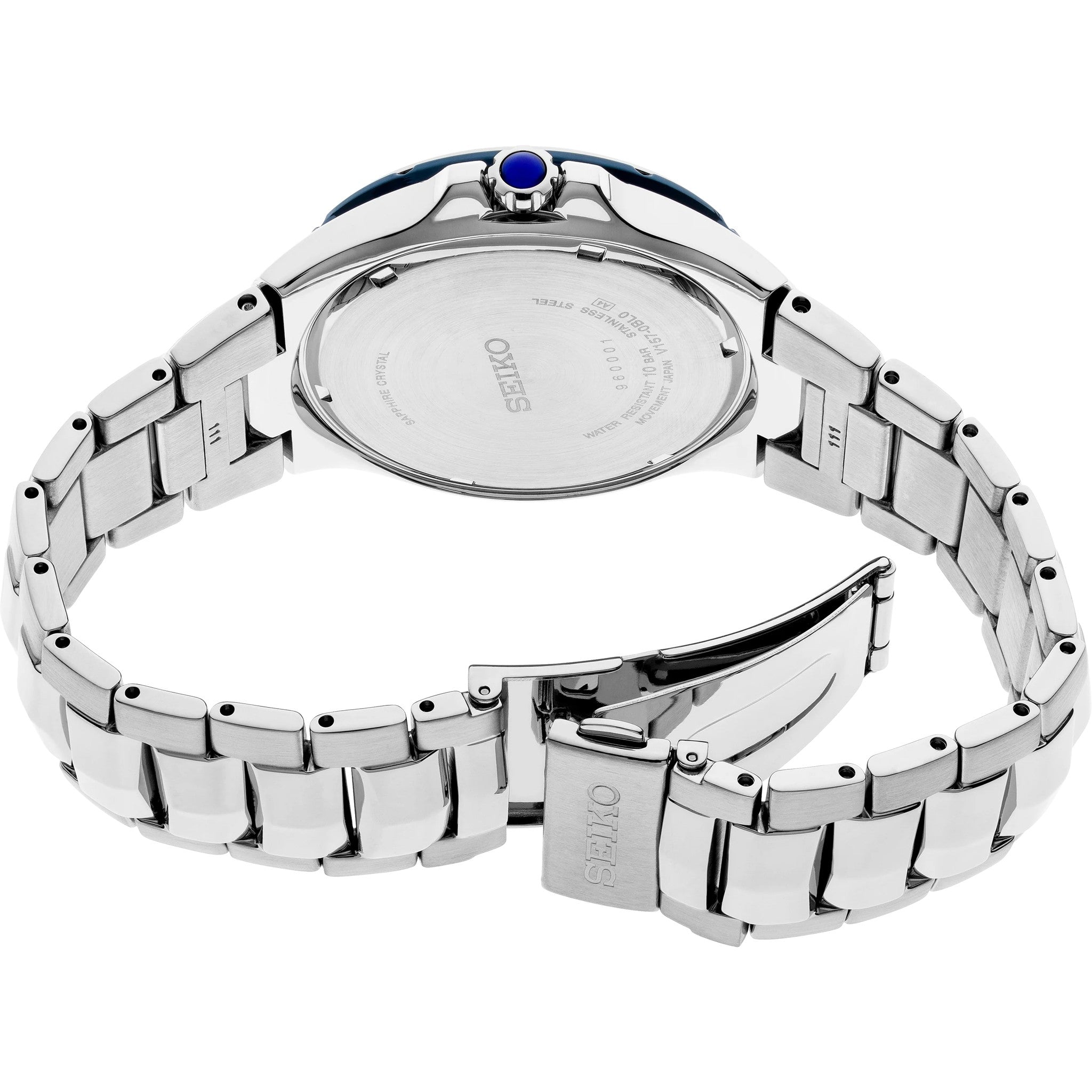 Seiko Coutura Men's Watch SNE565 Solar Silver Blue
