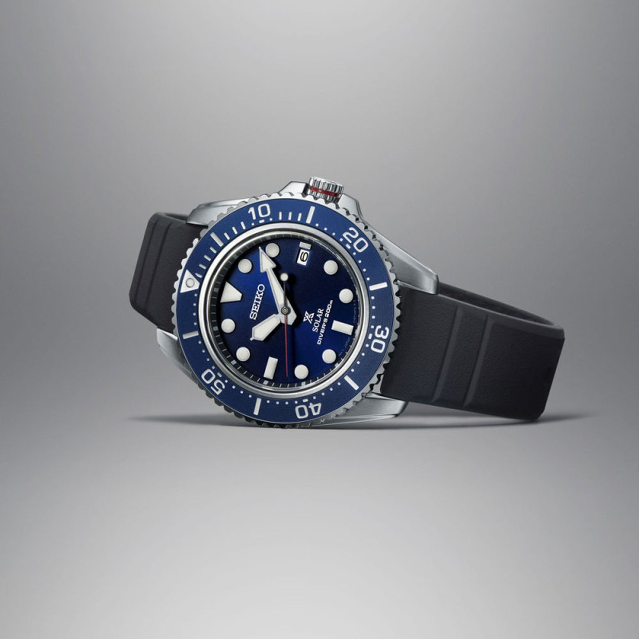 Seiko Men's Prospex Solar Watch SNE593P1 Blue Rubber