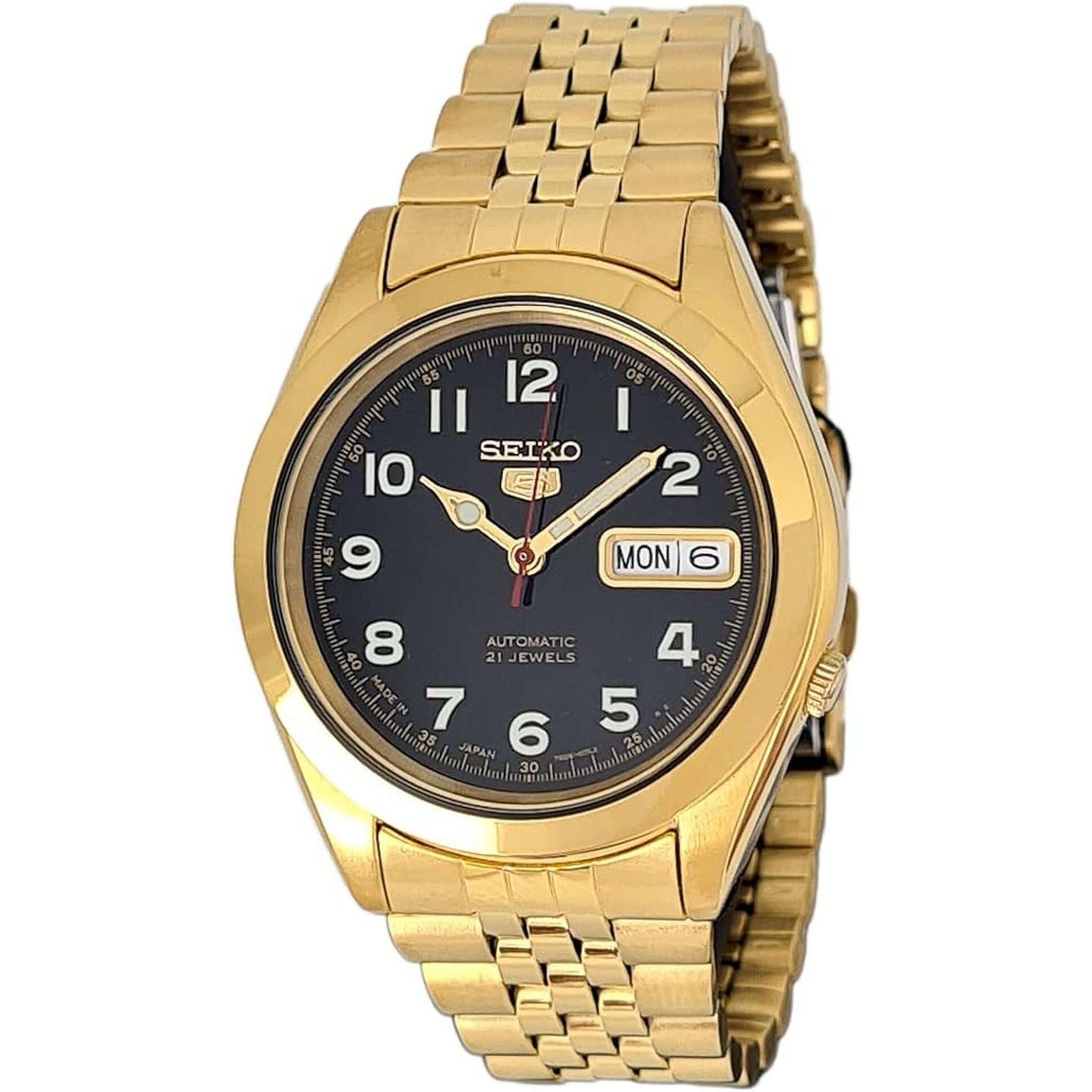 Seiko 5 Men's Automatic Watch SNKC20J1 Gold Black