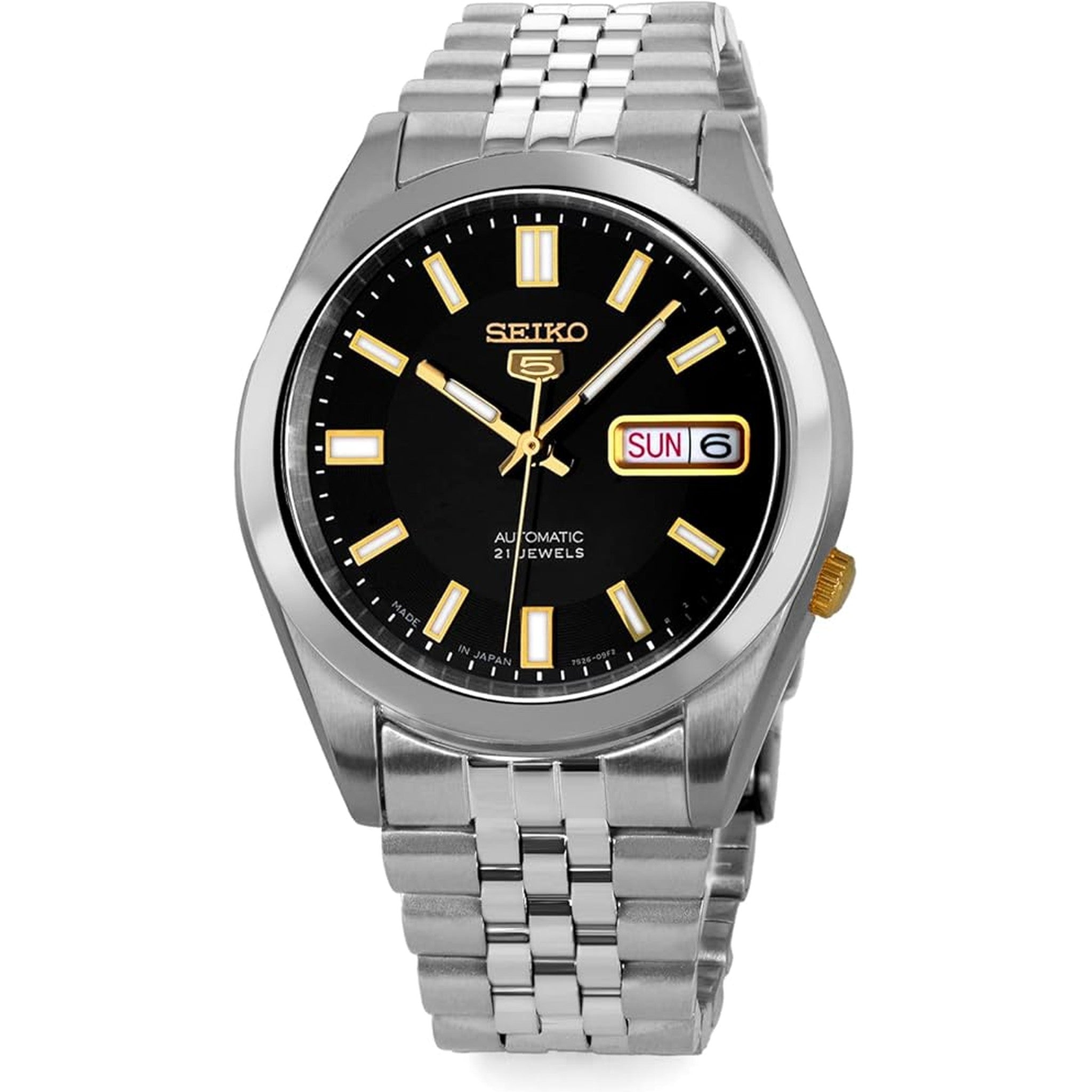 Seiko 5 Men's Automatic Watch SNKF67J1 Black Gold
