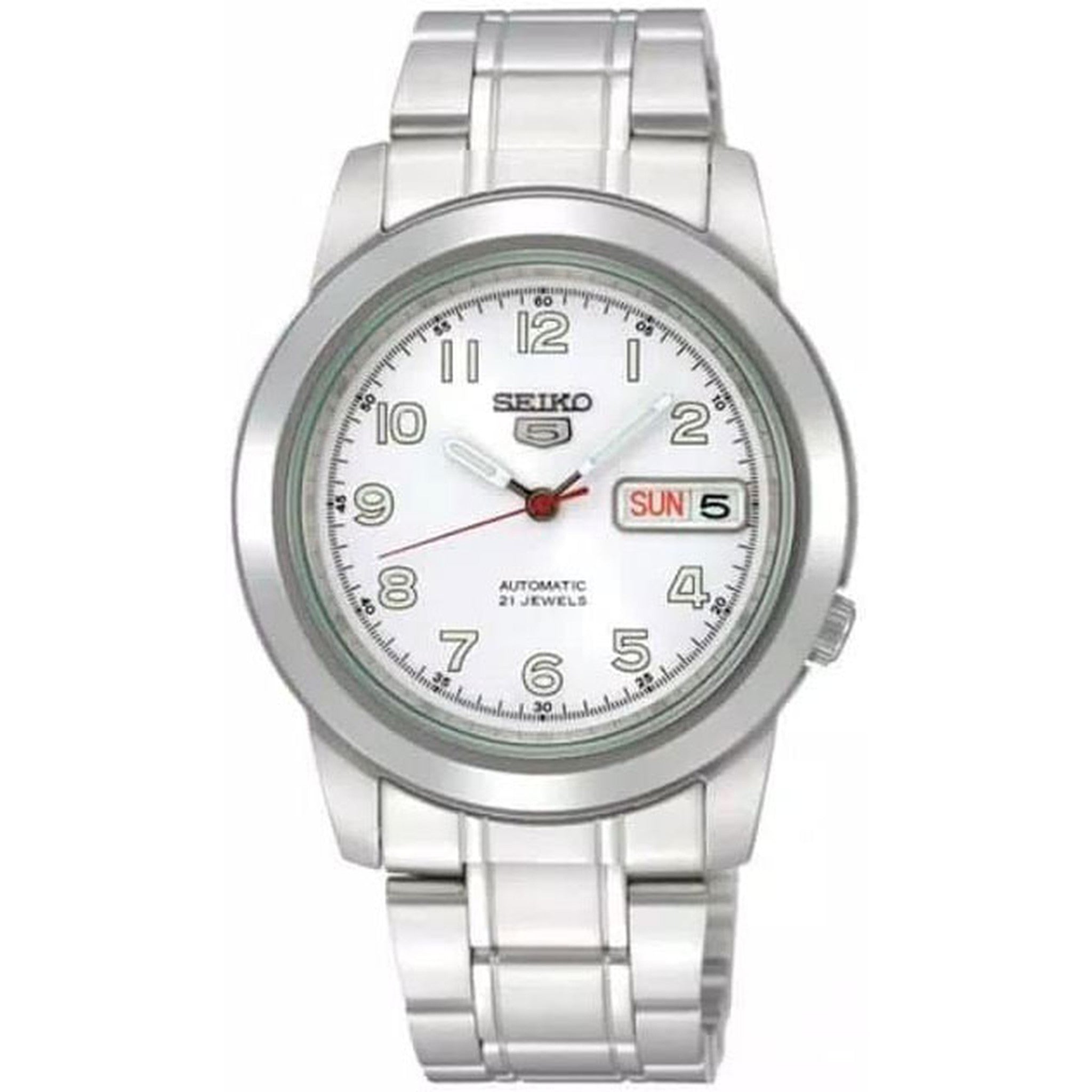 Montre Seiko 5 Homme Automatique SNKK33K1 Argenté Blanc