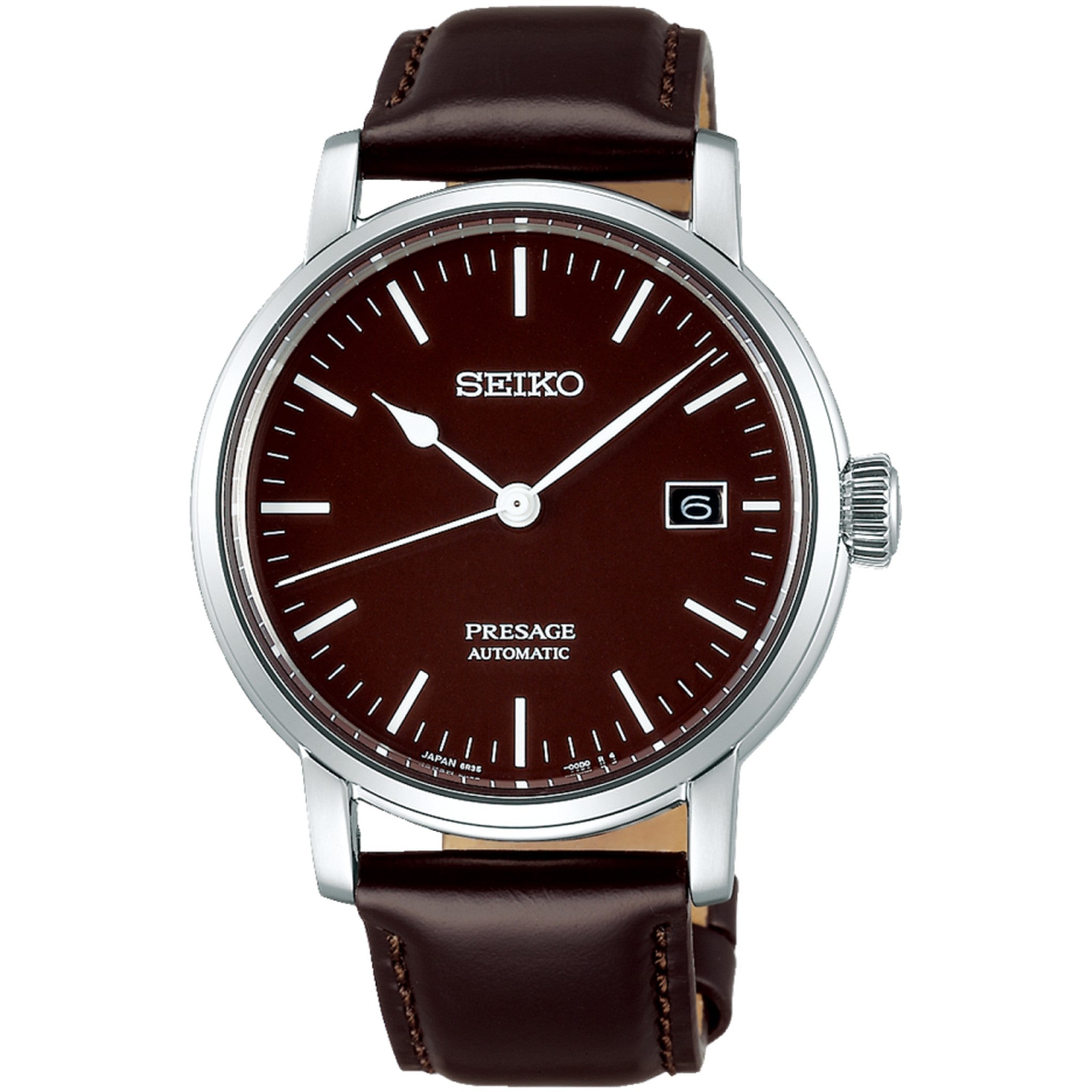 Seiko Presage Automatic Men's Watch SPB115J1 Burgundy Brown Enamel