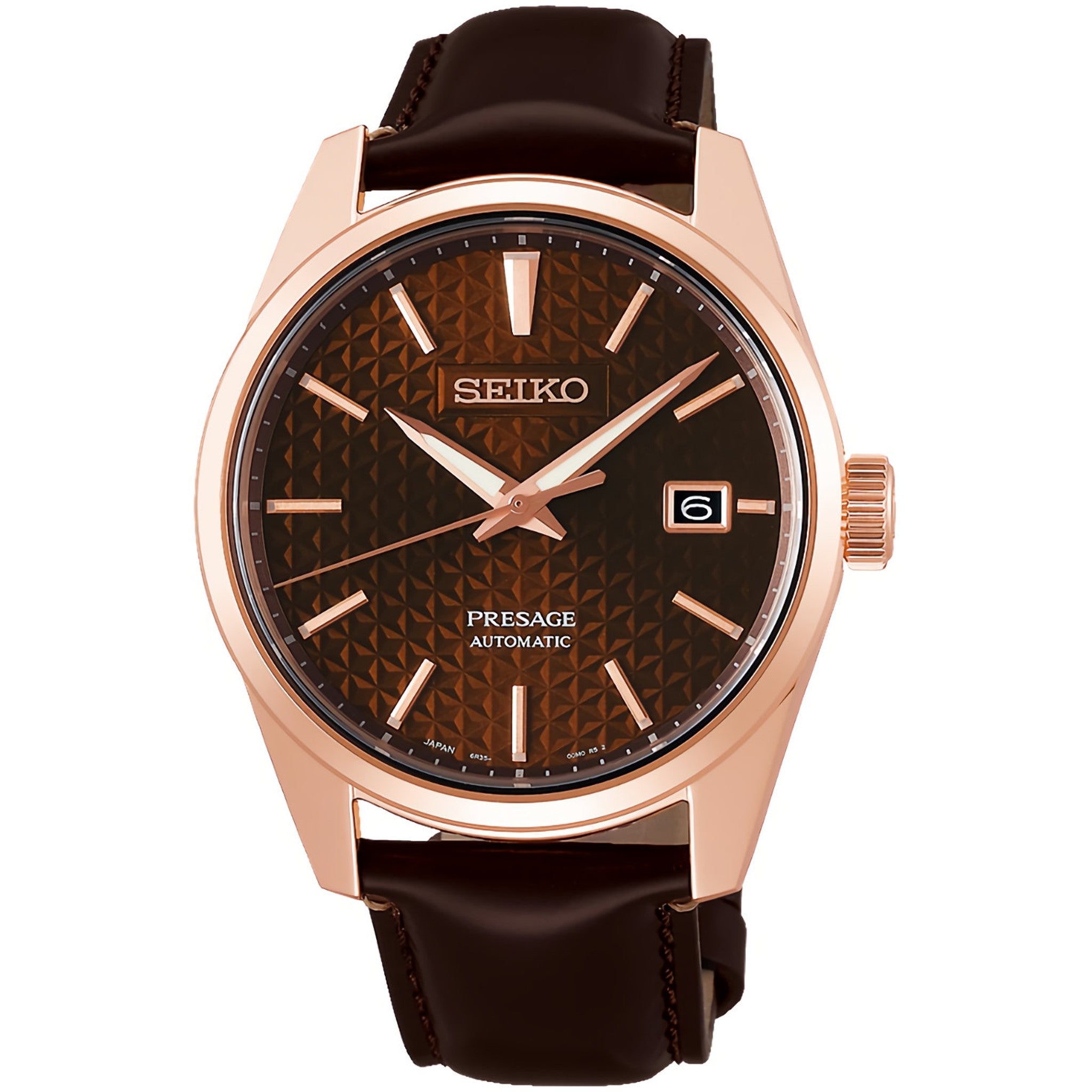 Seiko Presage Automatic Men's Watch SPB170J1 Brown Sharp Edged