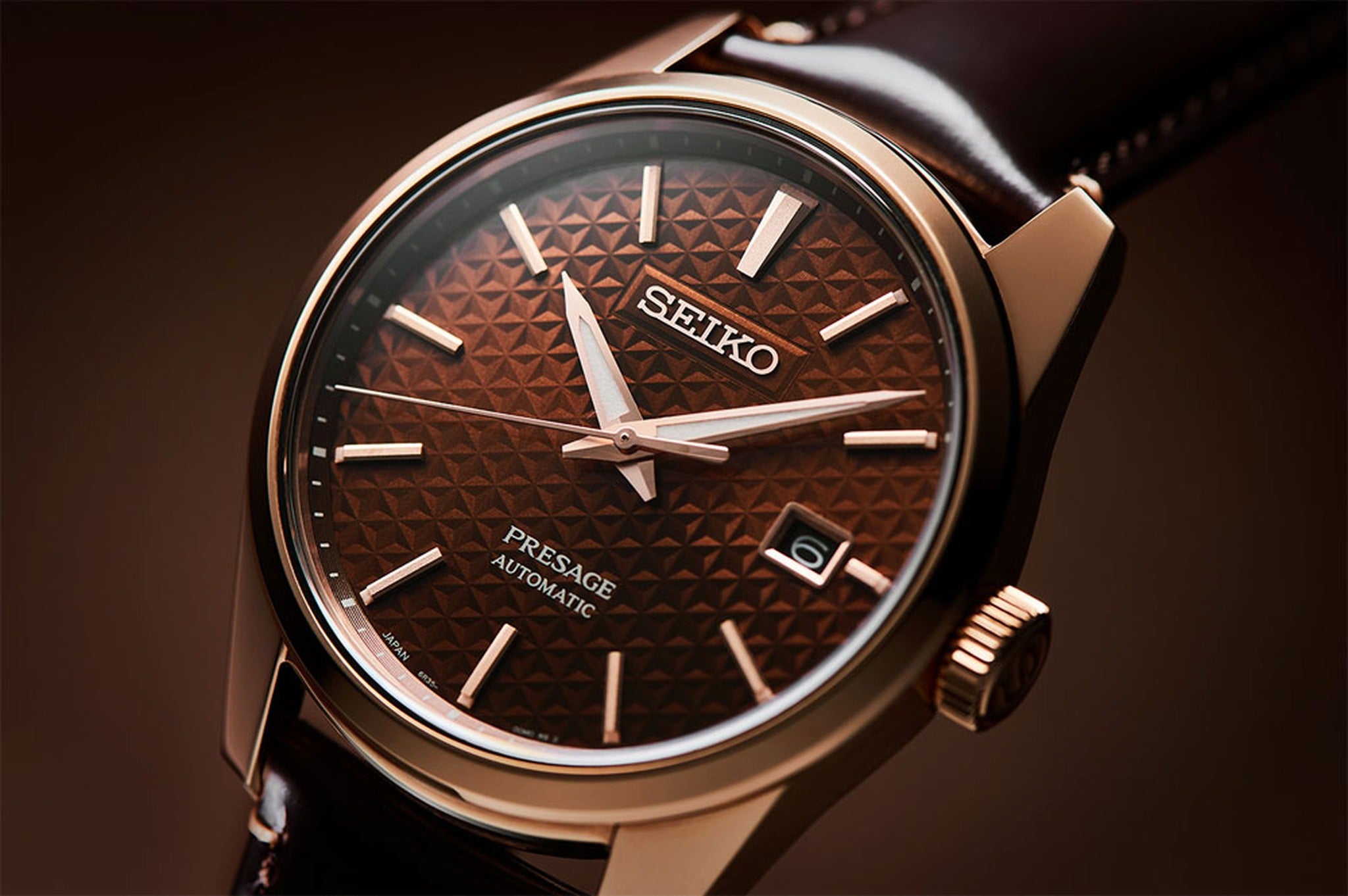 Seiko Presage Automatic Men's Watch SPB170J1 Brown Sharp Edged