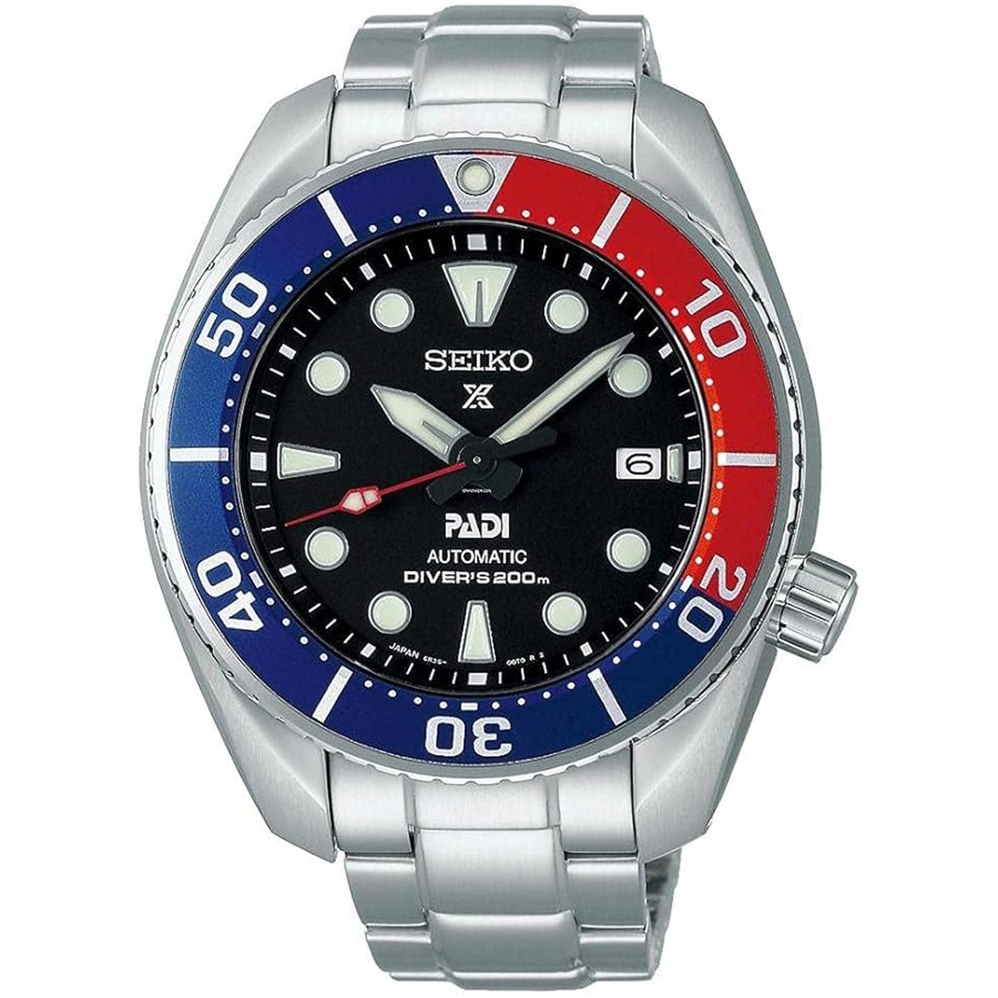 Seiko Prospex PADI Men's Automatic Watch SPB181J1 Black Blue Red