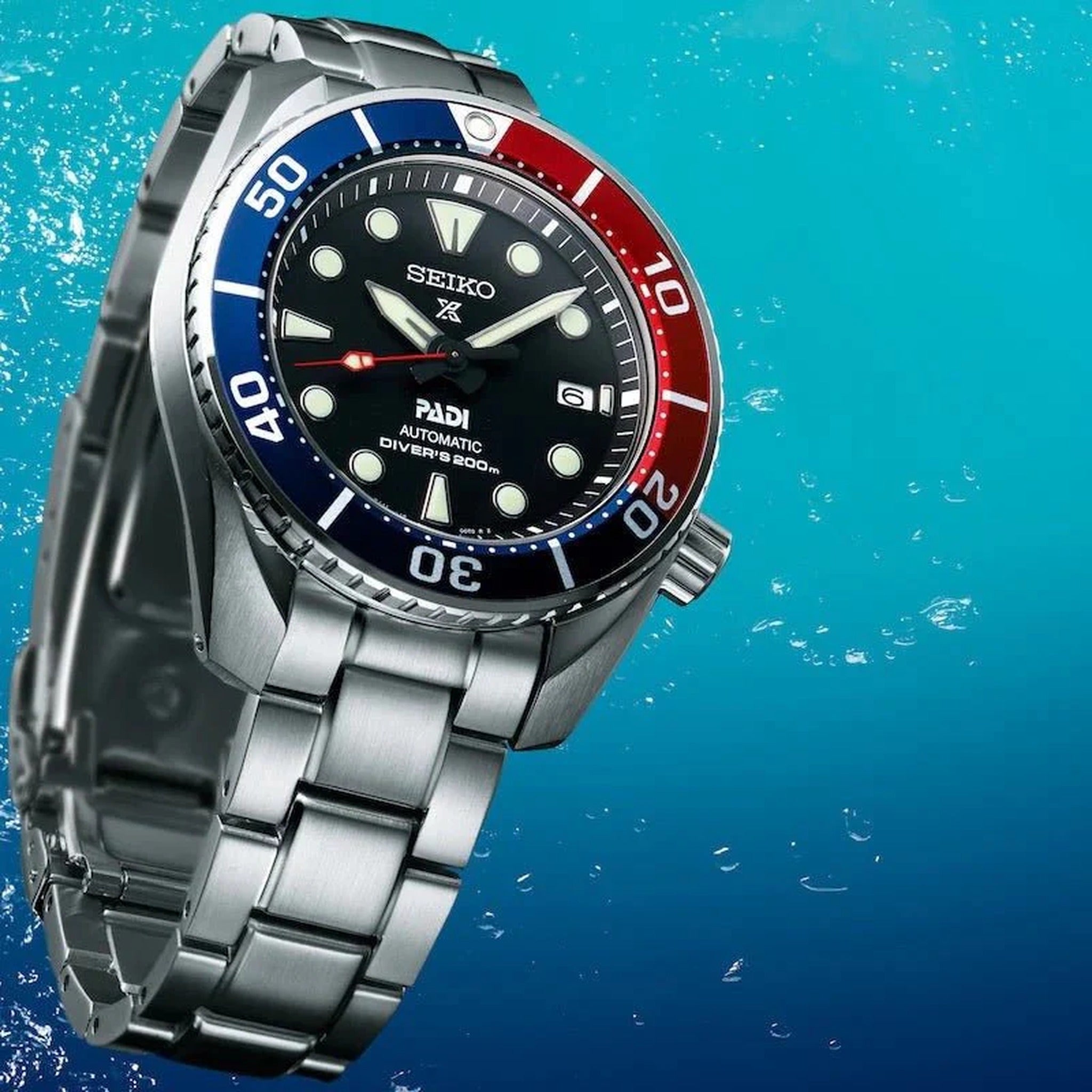 Seiko Prospex PADI Men's Automatic Watch SPB181J1 Black Blue Red